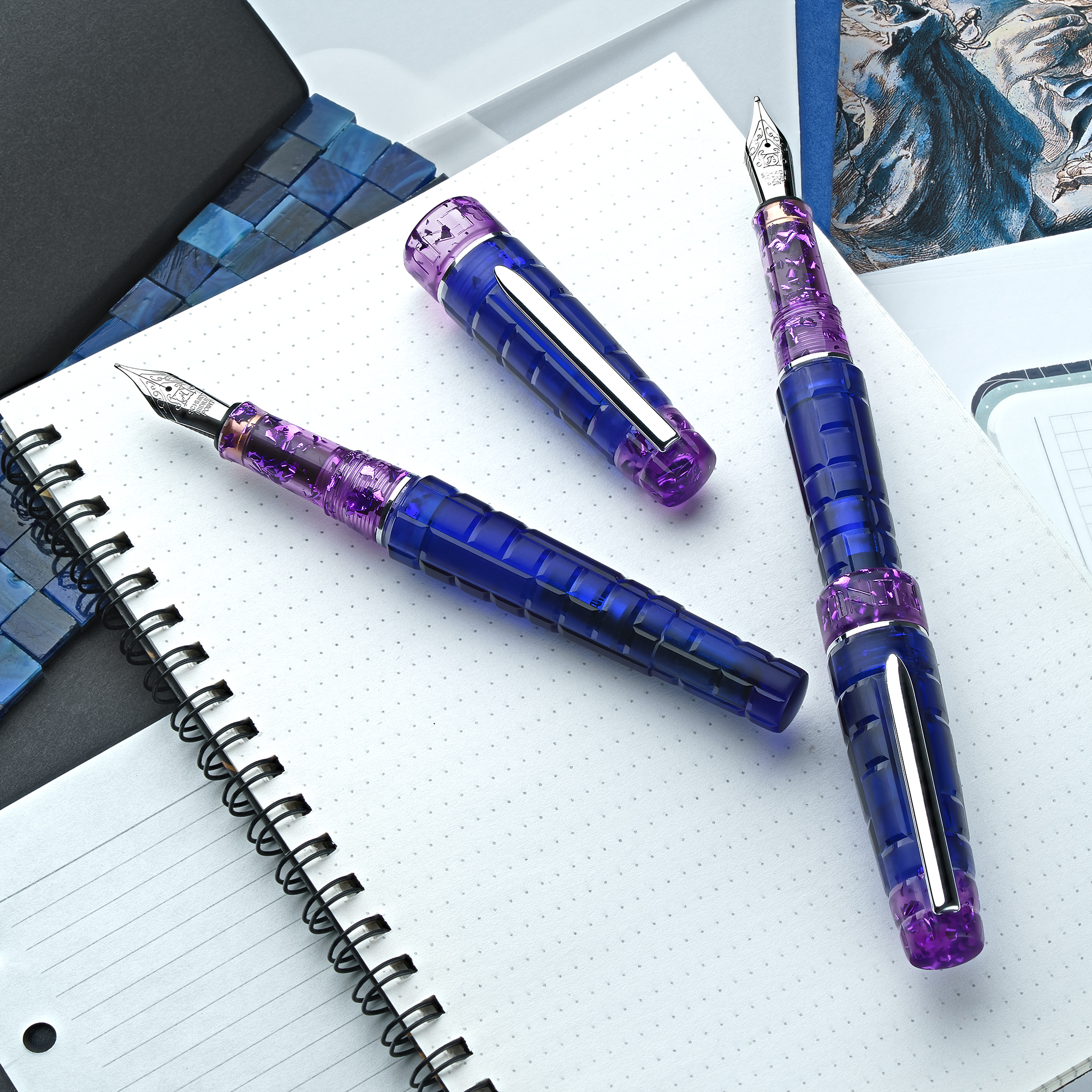 Benu Tessera Tanzanite ST Pluma Estilográfica
