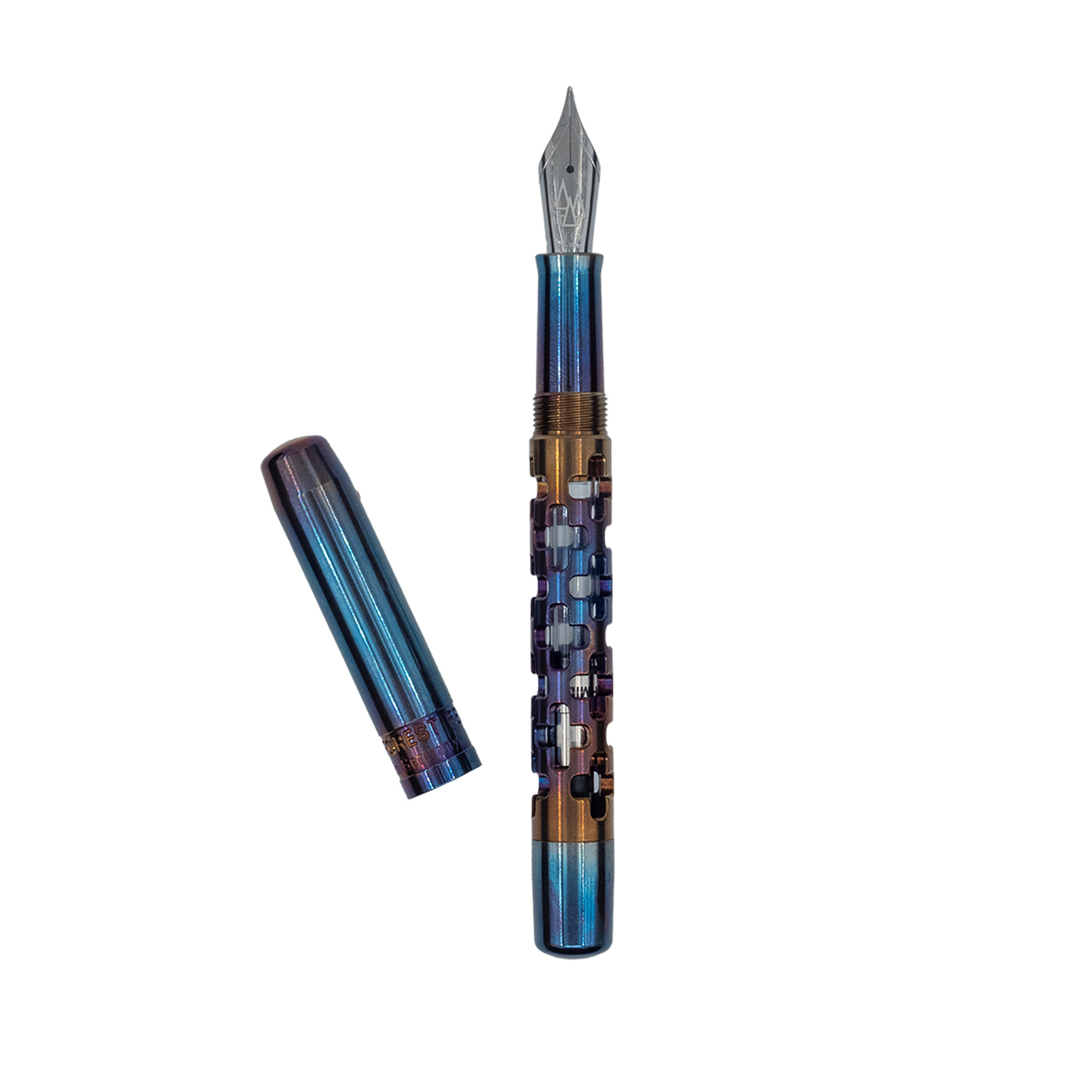 Black Forest Pen Premium Crucius Blued Stainless Steel Vulpen