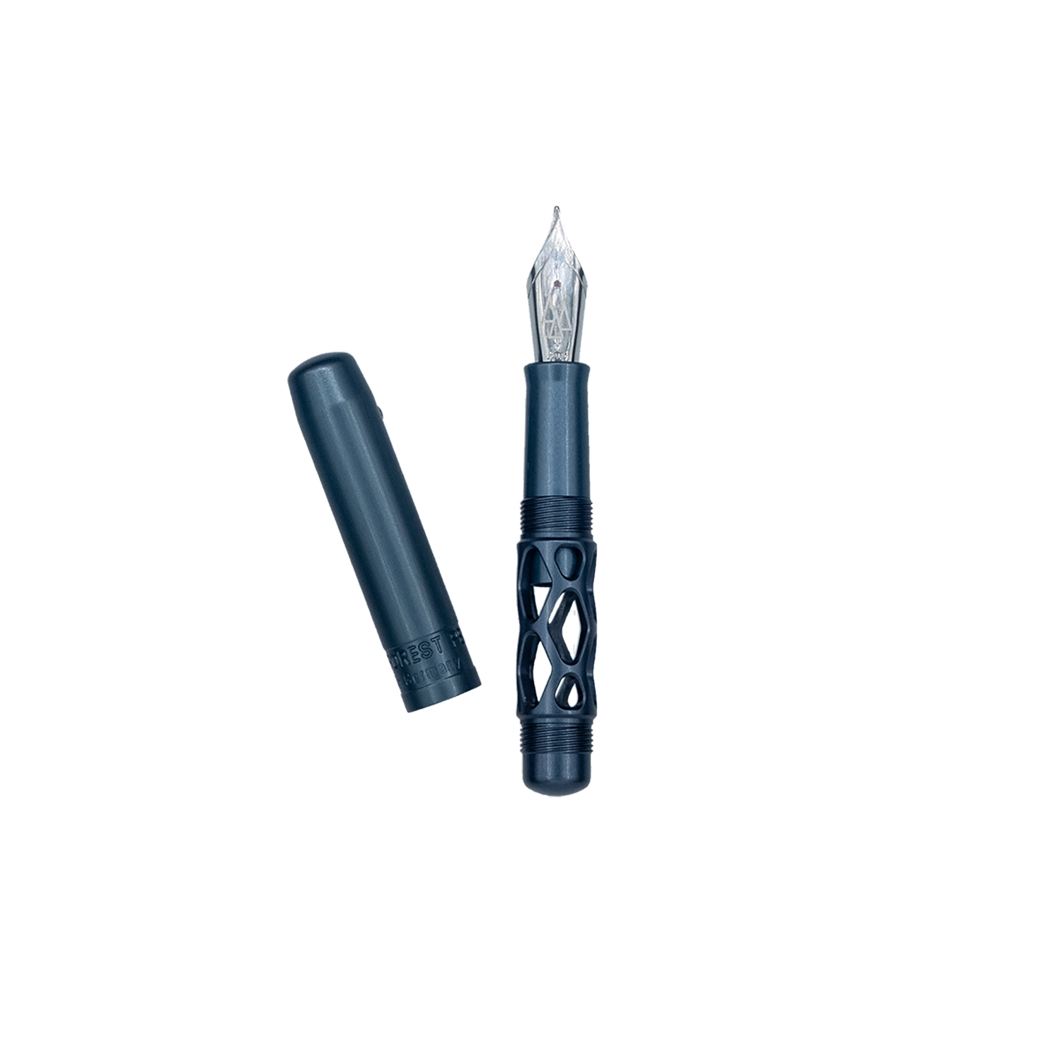 Black Forest Pen Premium Rhombus Minimo Aluminum Titanium Grey Fountain pen