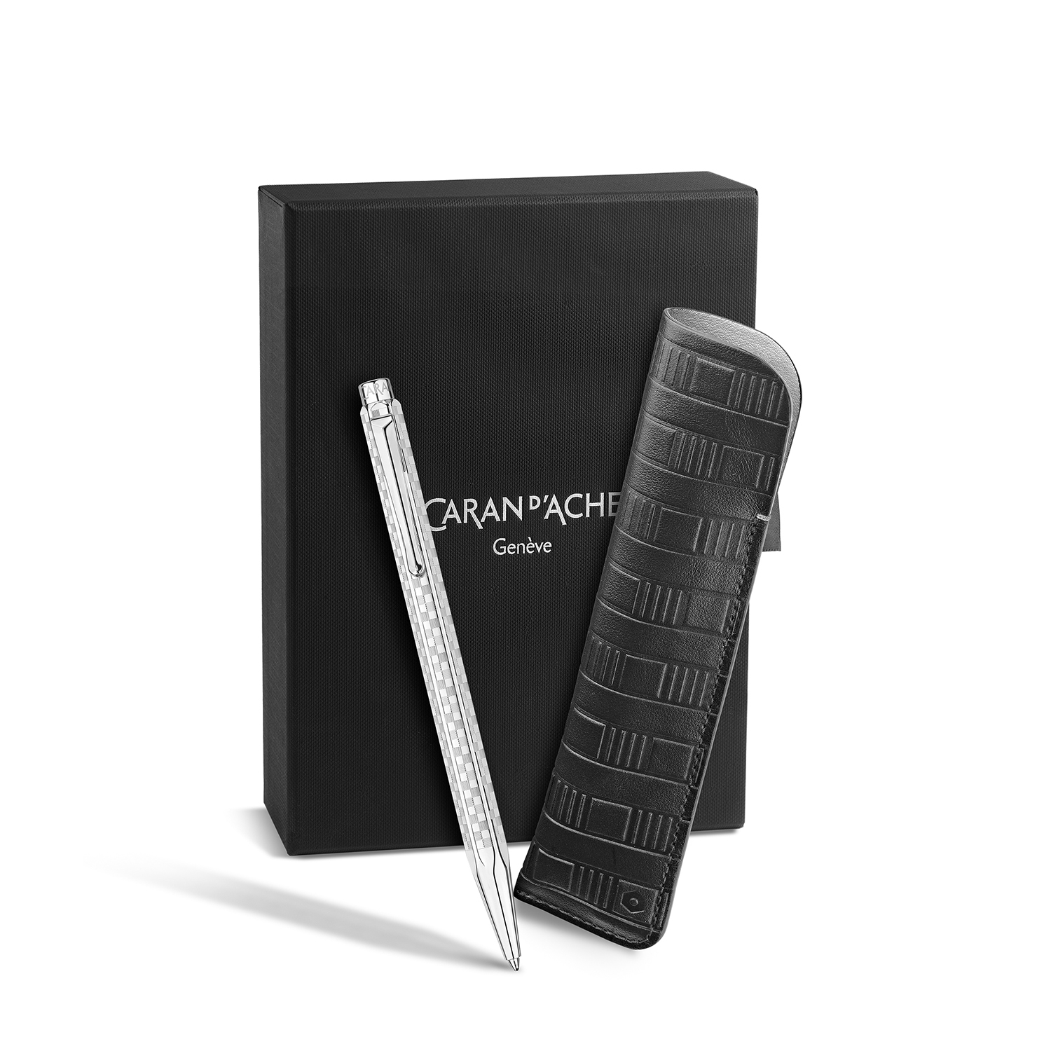 Caran d'Ache Ecridor Damier Grey Silver Ballpoint Set