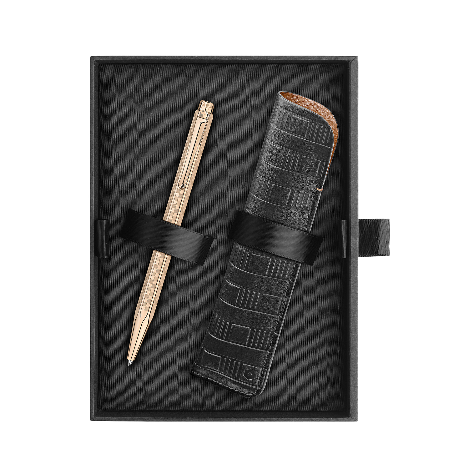 Caran d'Ache Ecridor Damier Rose Gold Ballpoint Set