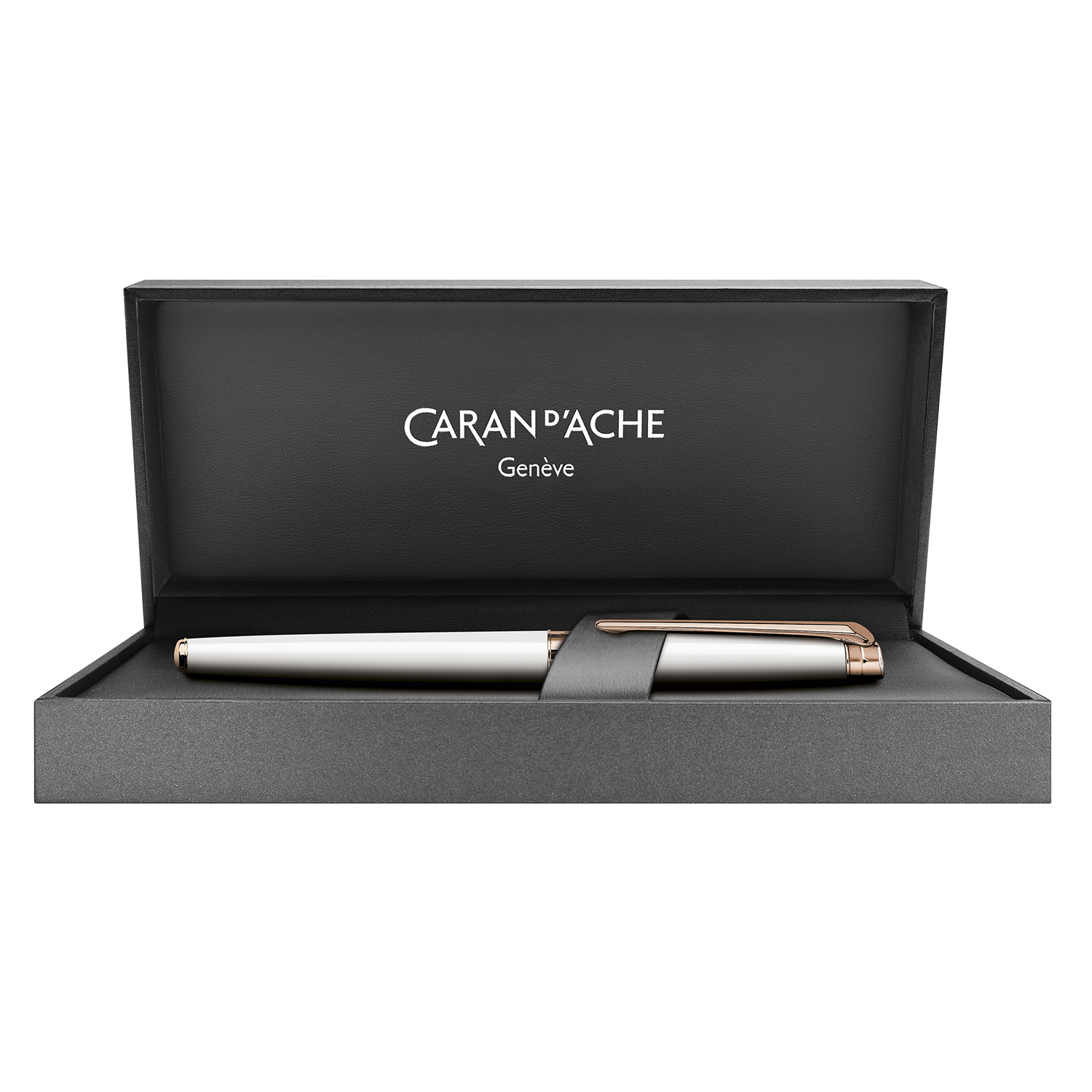 Caran d'Ache Léman Slim White Rose Gold Rollerball