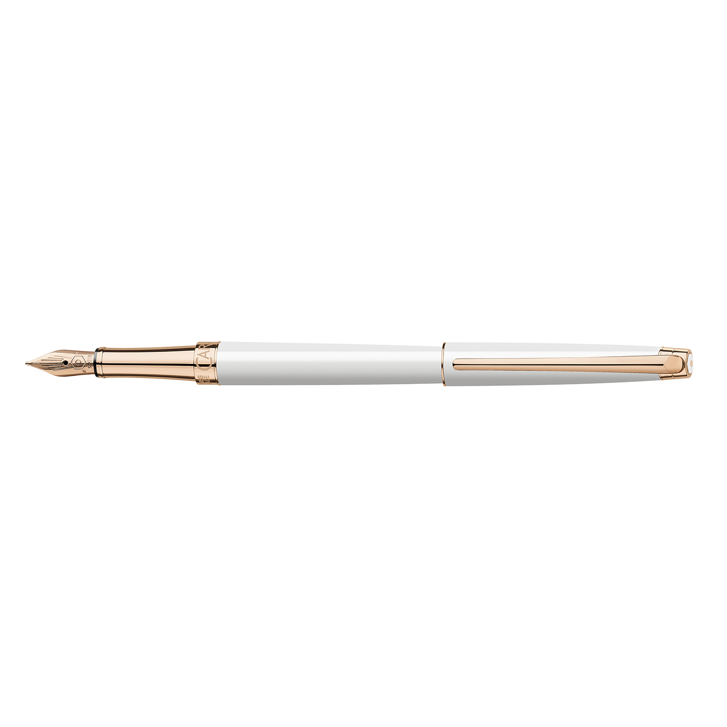 Caran d'Ache Léman Slim White Rose Gold Vulpen