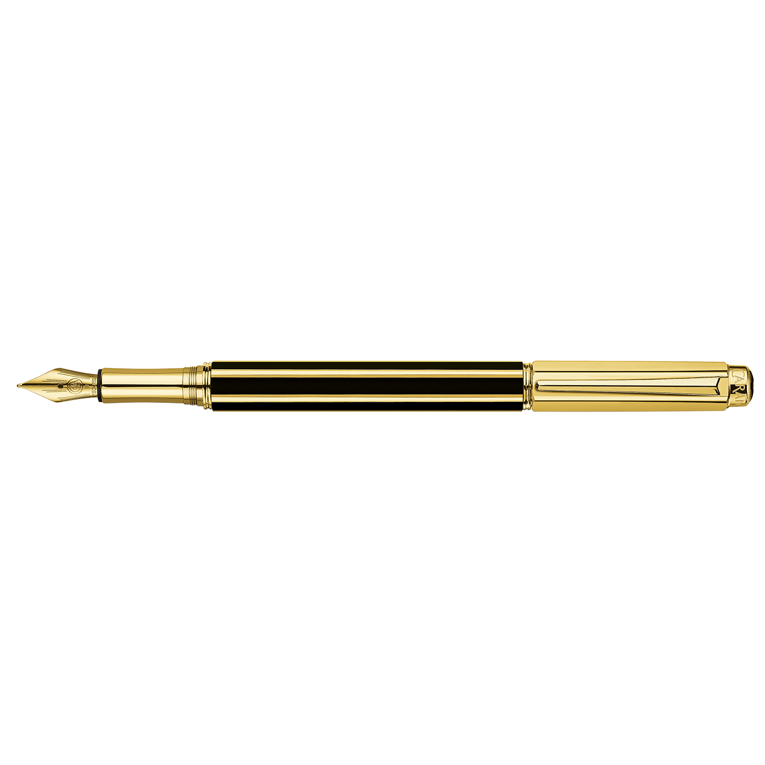 Caran d'Ache Varius Zwarte Chinese Lak Goud Vulpen