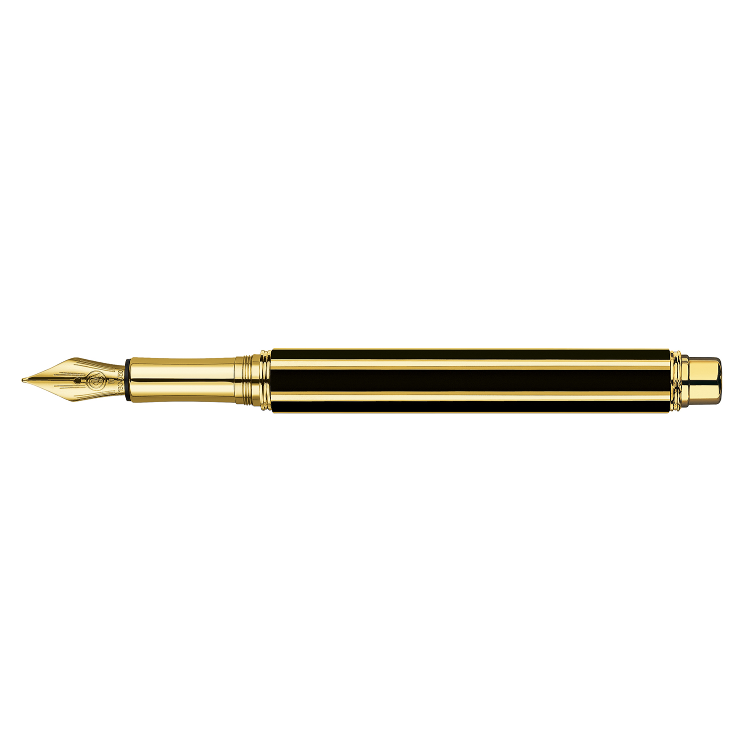 Caran d'Ache Varius Zwarte Chinese Lak Goud Vulpen