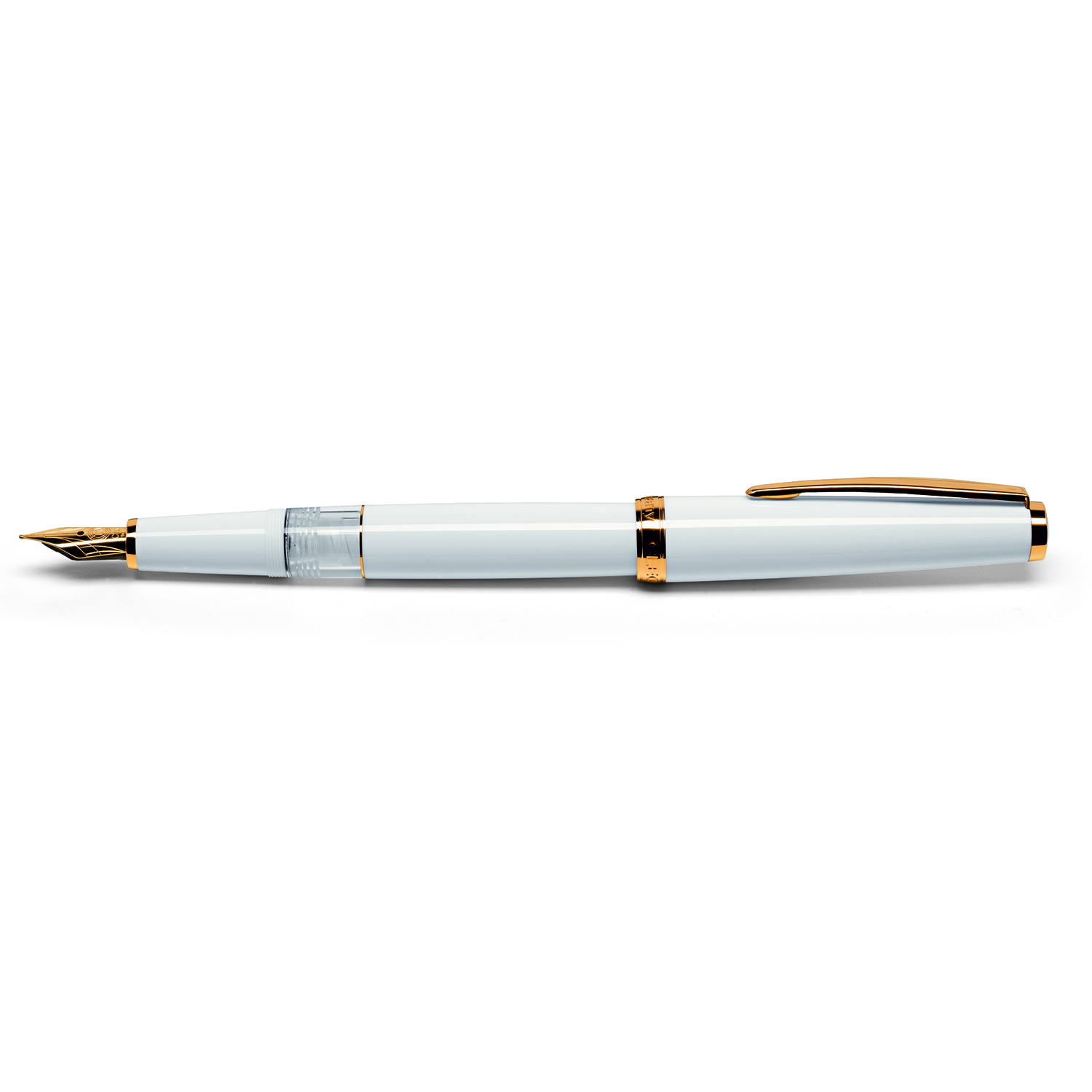 Cleo Skribent Classic White GT Piston Fountain pen