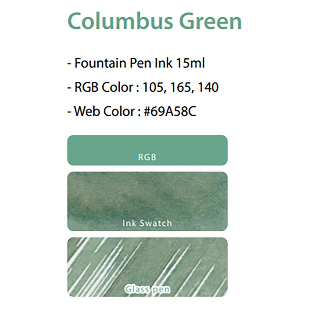 Colorverse Columbus Green USA Special 15 ml. Ink Bottle