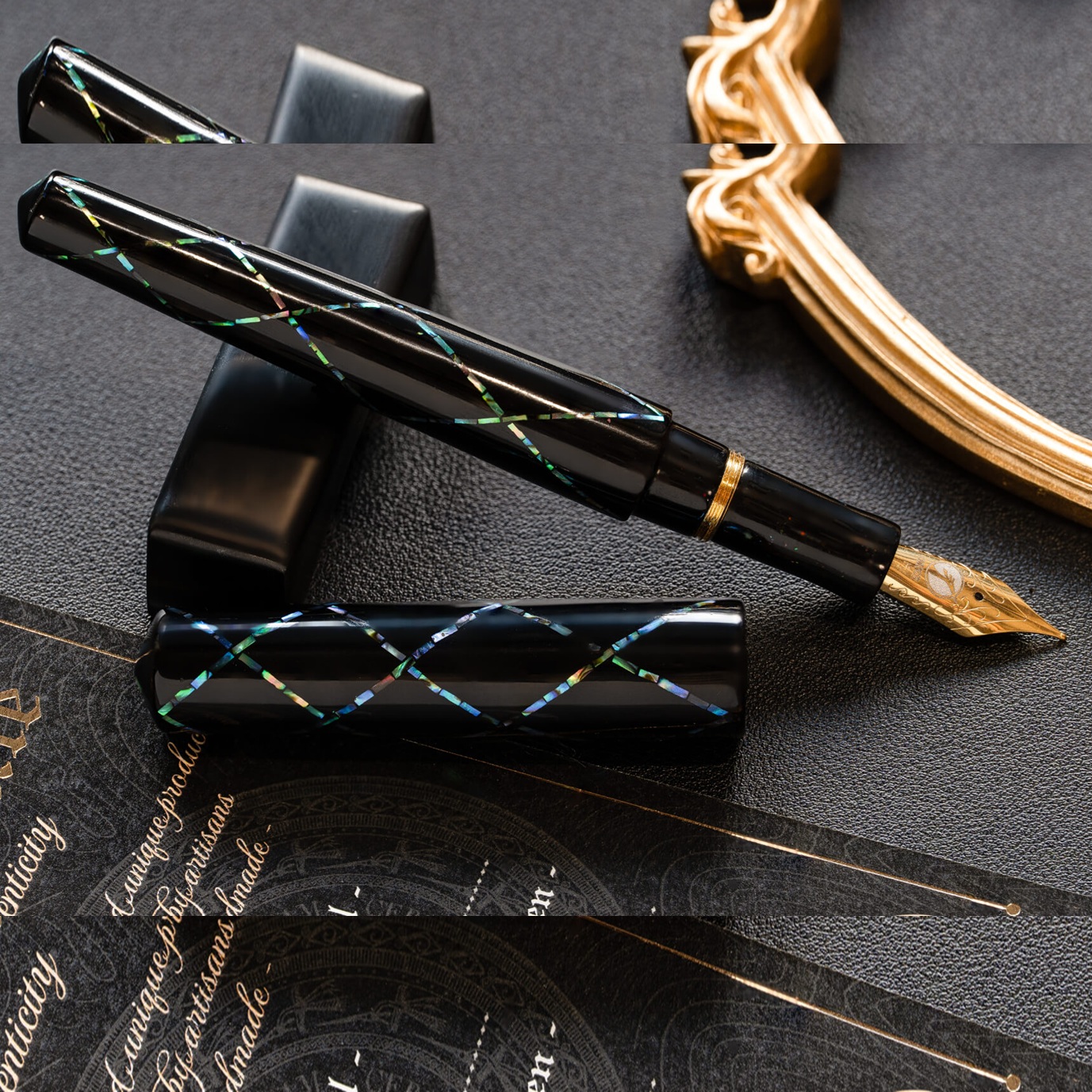 ConCoPens Mother-of-Pearl Lacquer Inlay Aurora X Vulpen
