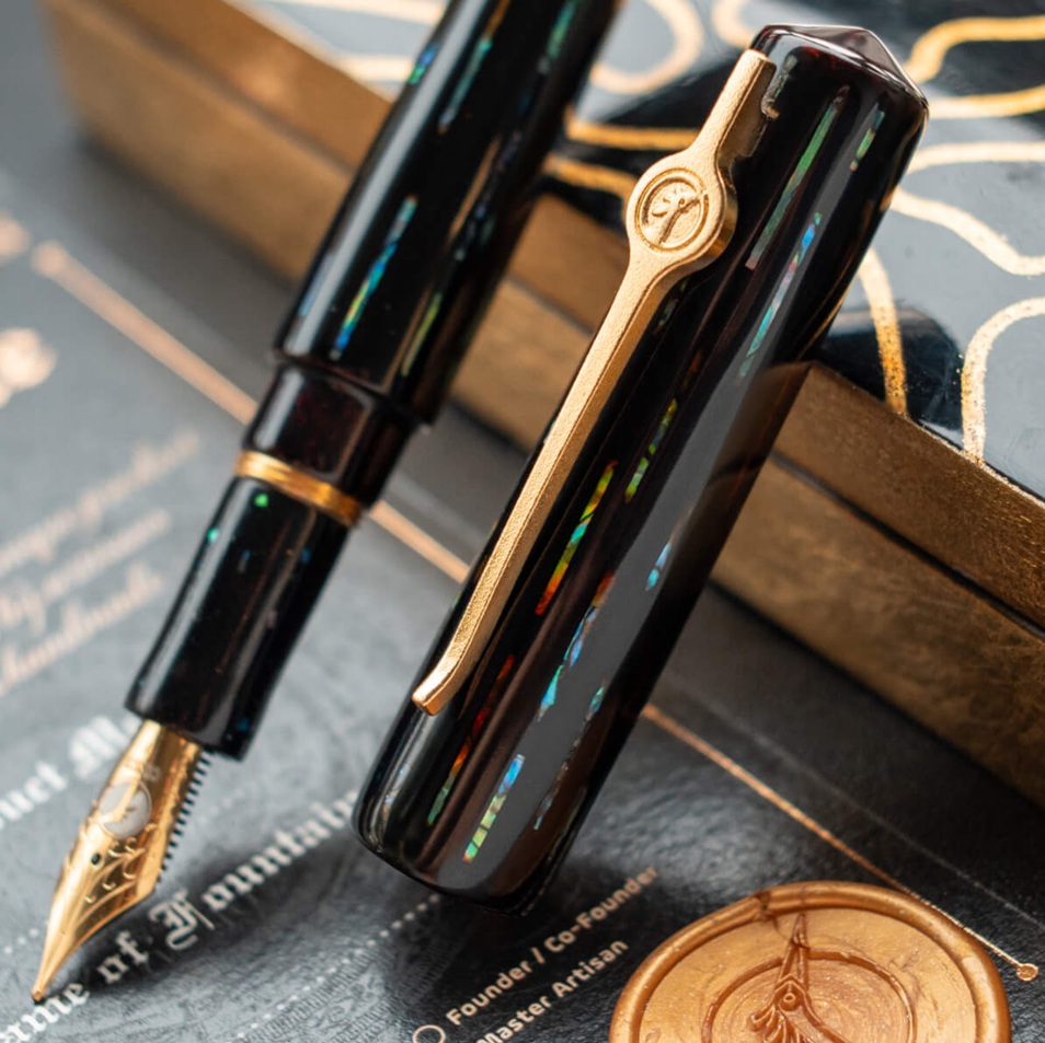 ConCoPens Mother-of-Pearl Lacquer Inlay Bolide 2 Fountain Pen