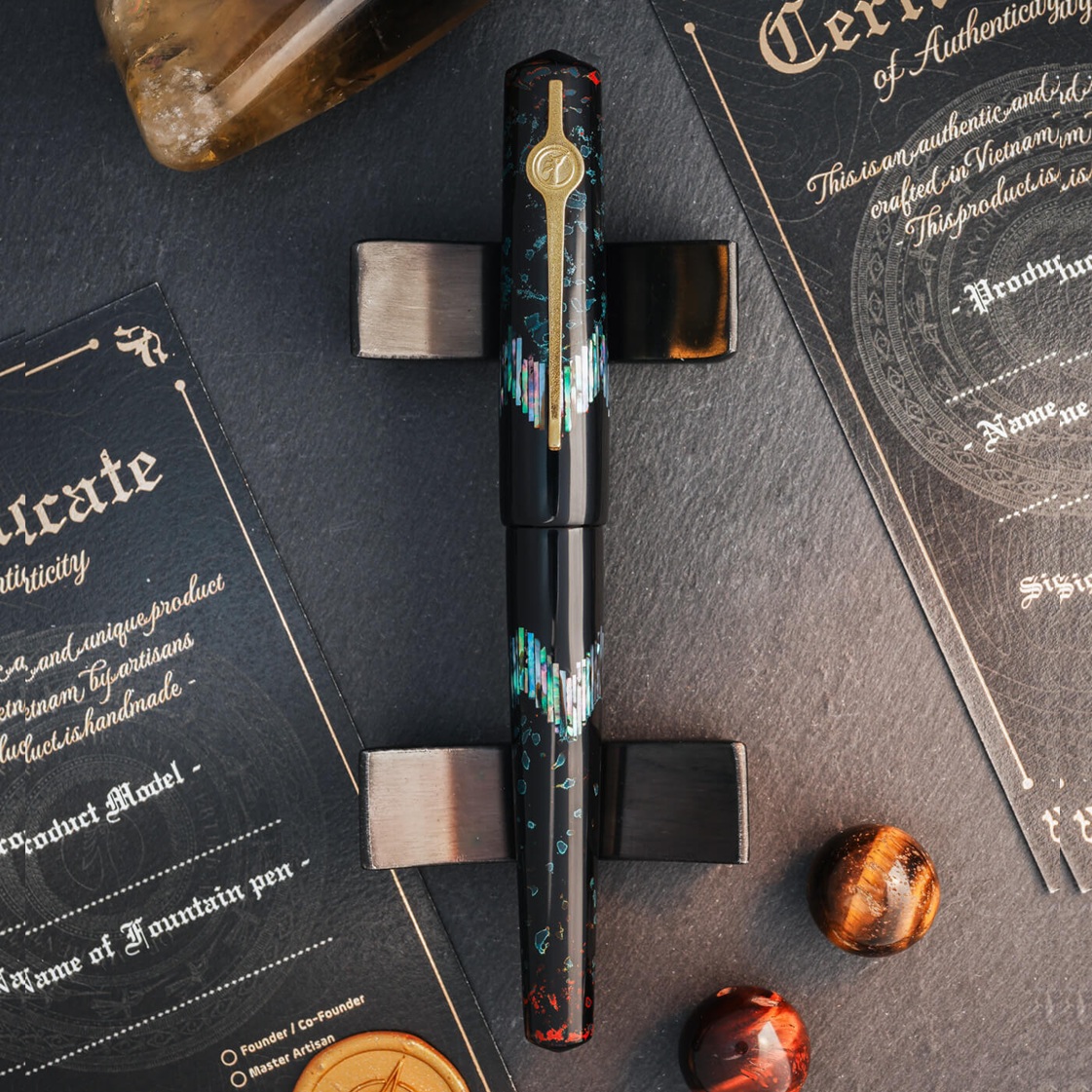 ConCoPens Mother-of-Pearl Lacquer Inlay Ocean Serenade 02 Pióro Wieczne