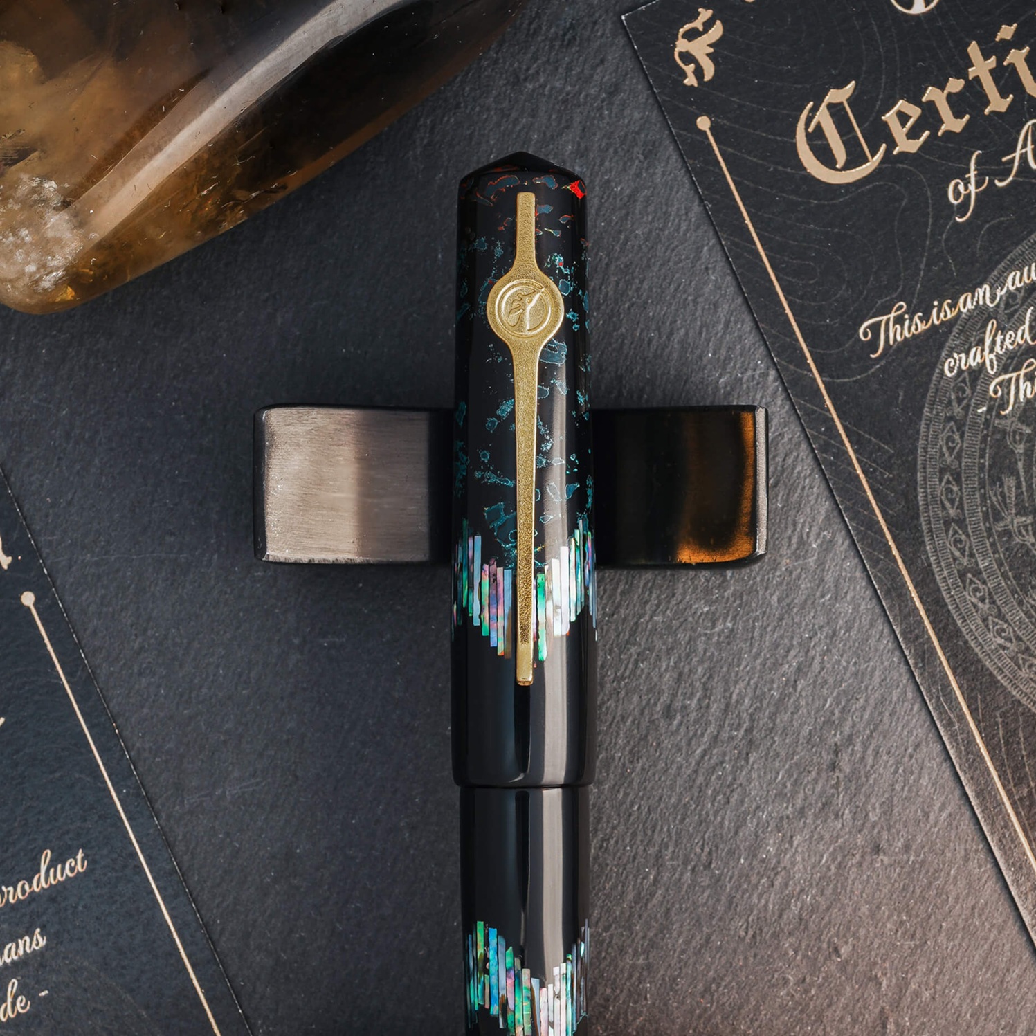 ConCoPens Mother-of-Pearl Lacquer Inlay Ocean Serenade 02 Pióro Wieczne