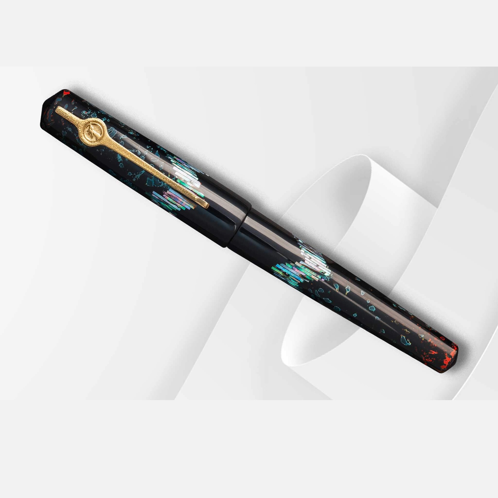 ConCoPens Mother-of-Pearl Lacquer Inlay Ocean Serenade 02 Pióro Wieczne