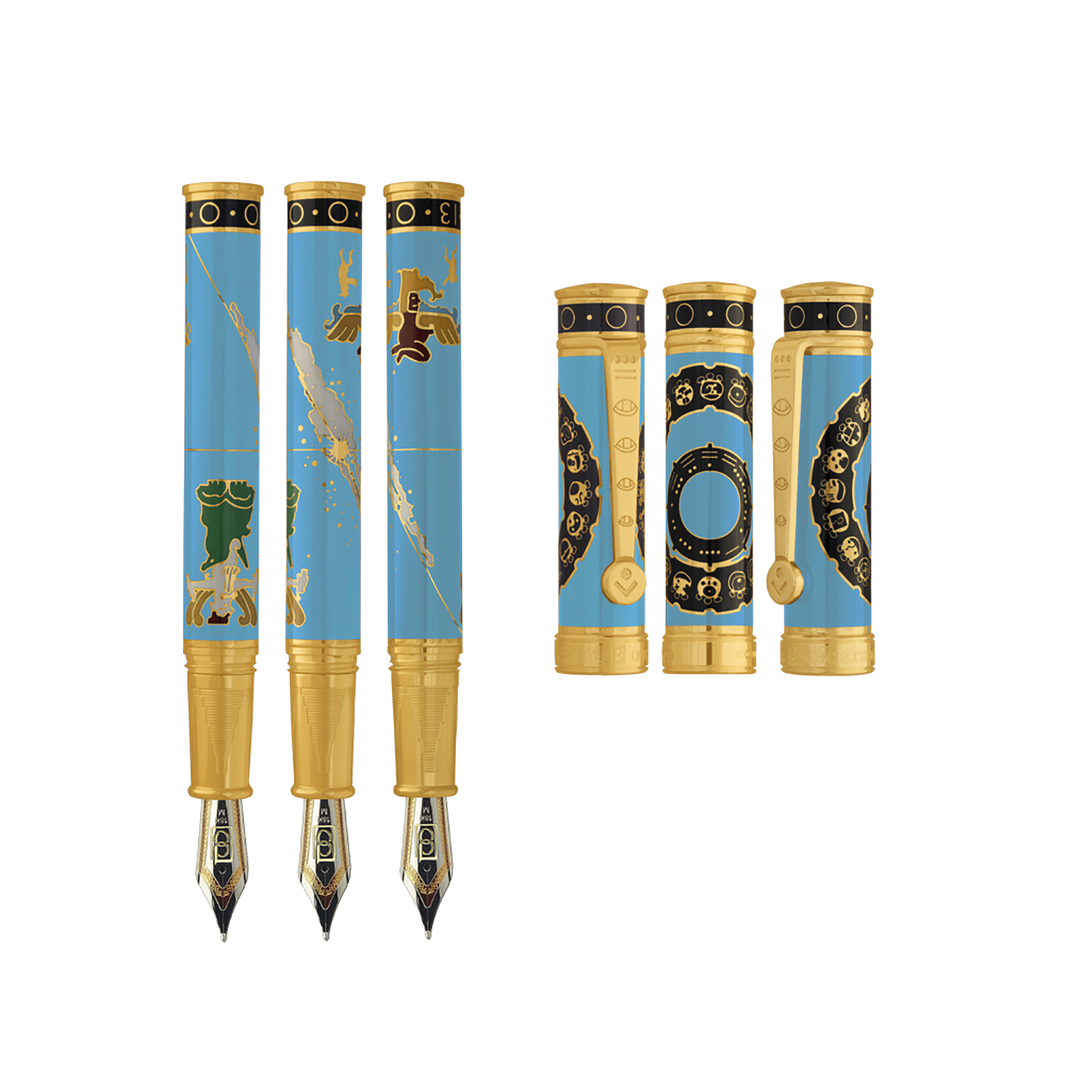 David Oscarson 2012 End of Days Azure Blue GT Fountain pen