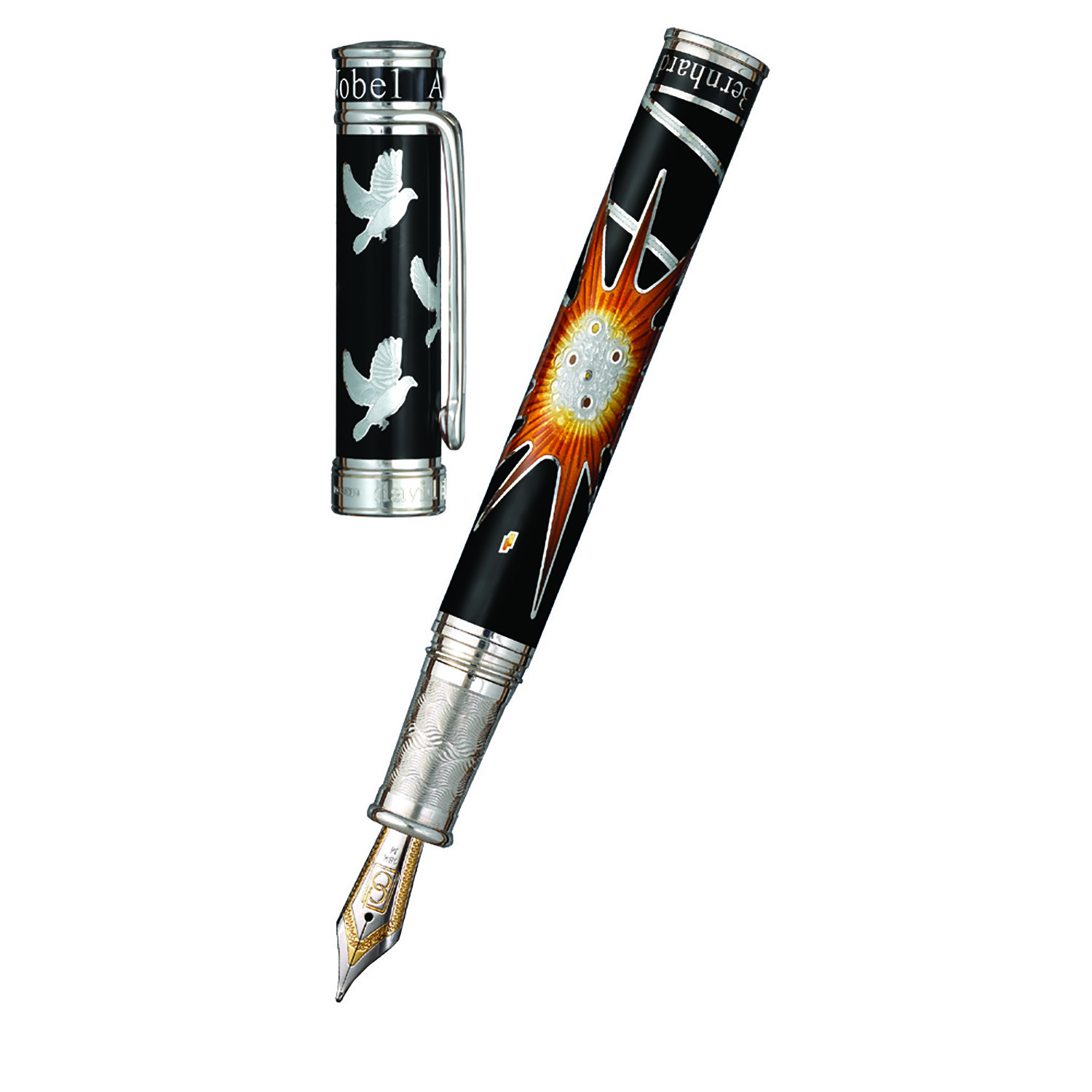 David Oscarson Alfred Bernhard Nobel Black ST Fountain pen