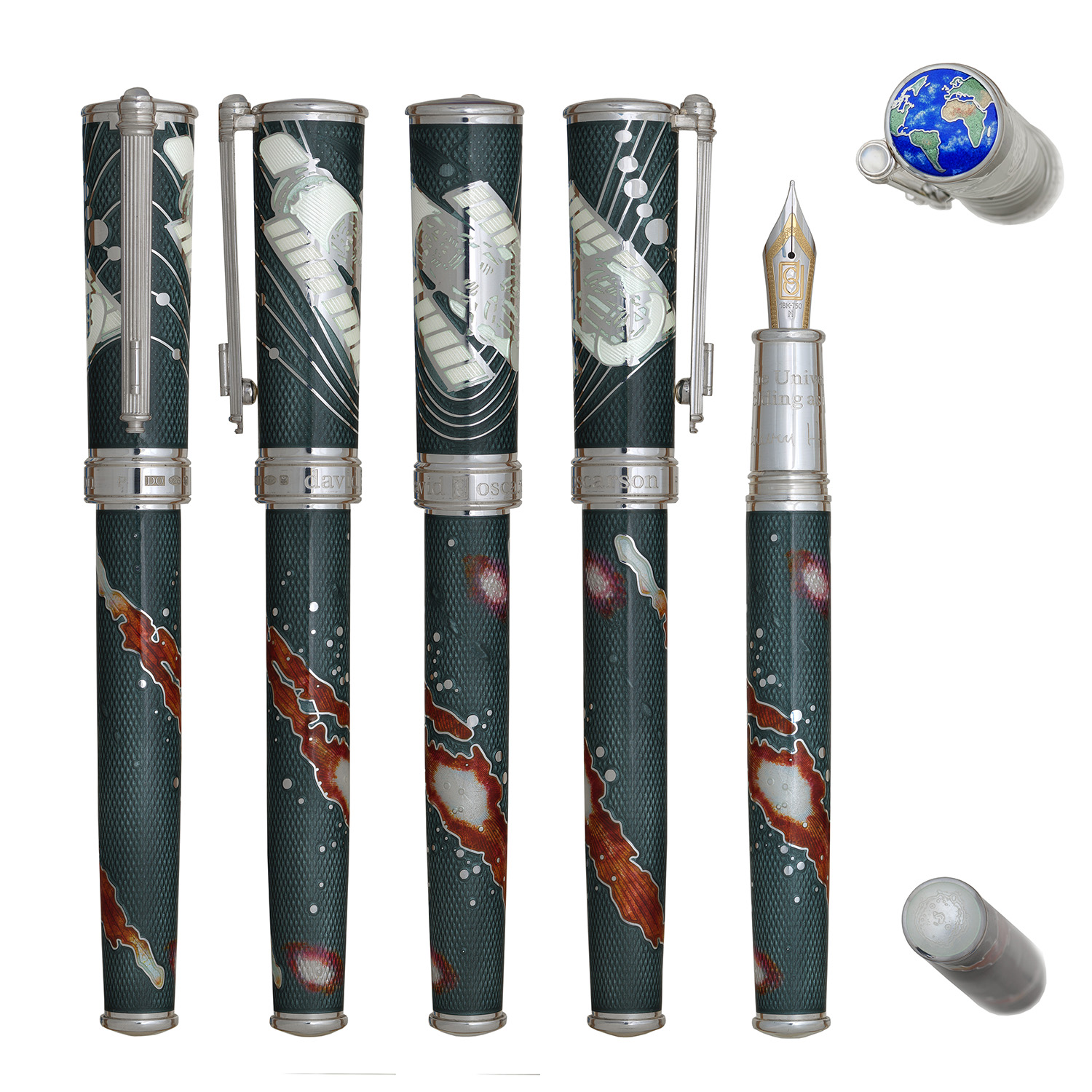 David Oscarson Edwin Hubble Moon Dust ST Caneta de tinta permanente