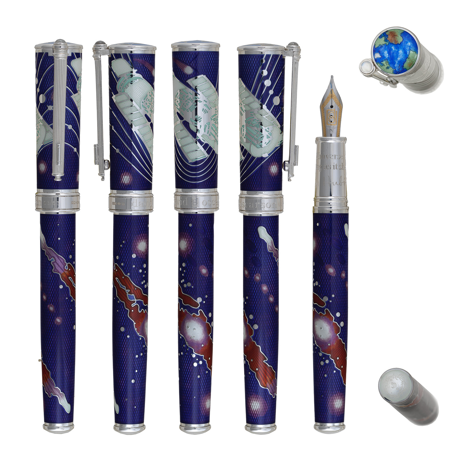 David Oscarson Edwin Hubble Ultraviolet ST Caneta de tinta permanente