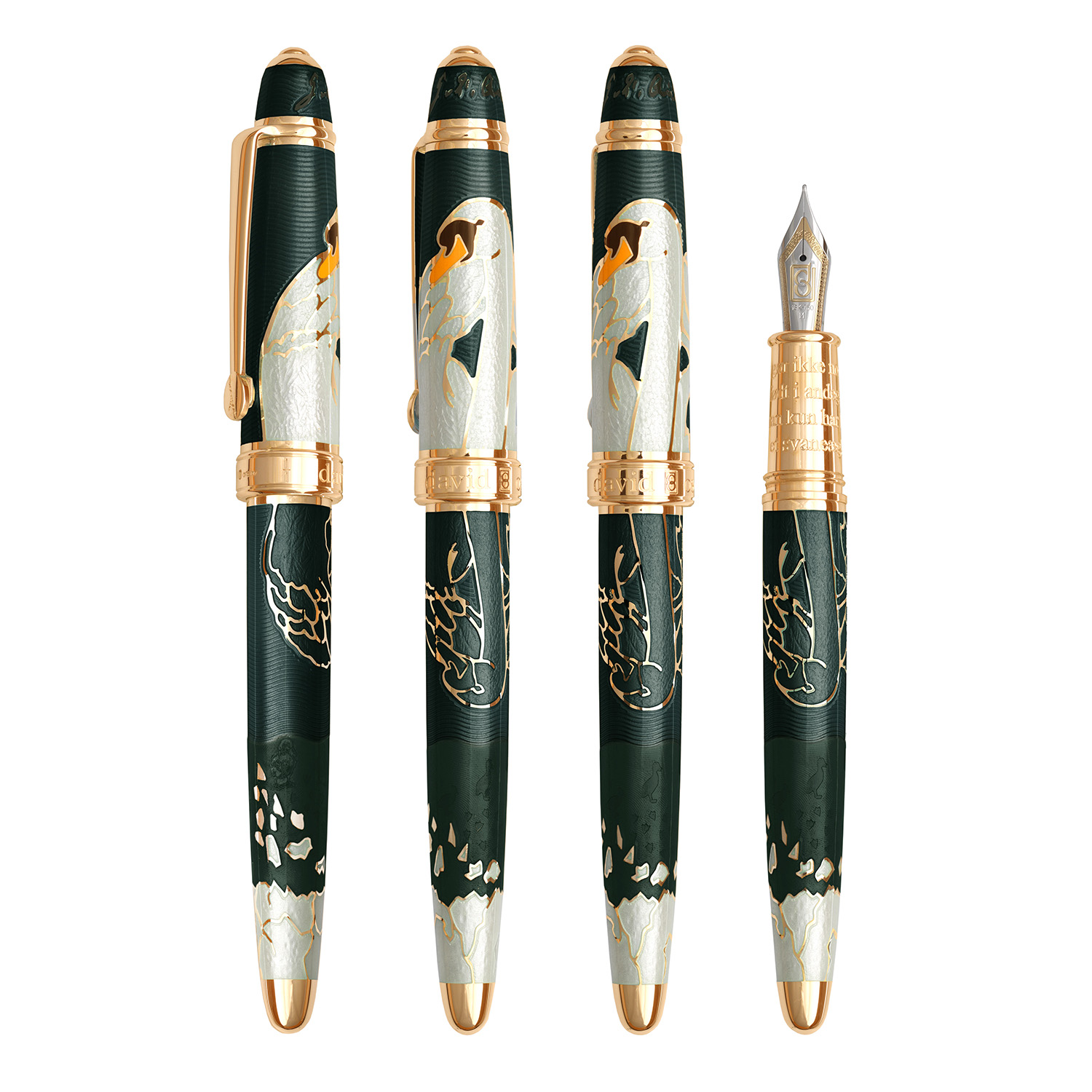 David Oscarson Hans Christian Andersen Black White GT Fountain pen