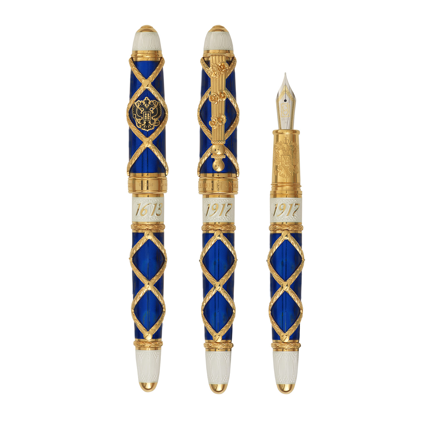 David Oscarson Russian Imperial Sapphire Blue GT Caneta de tinta permanente
