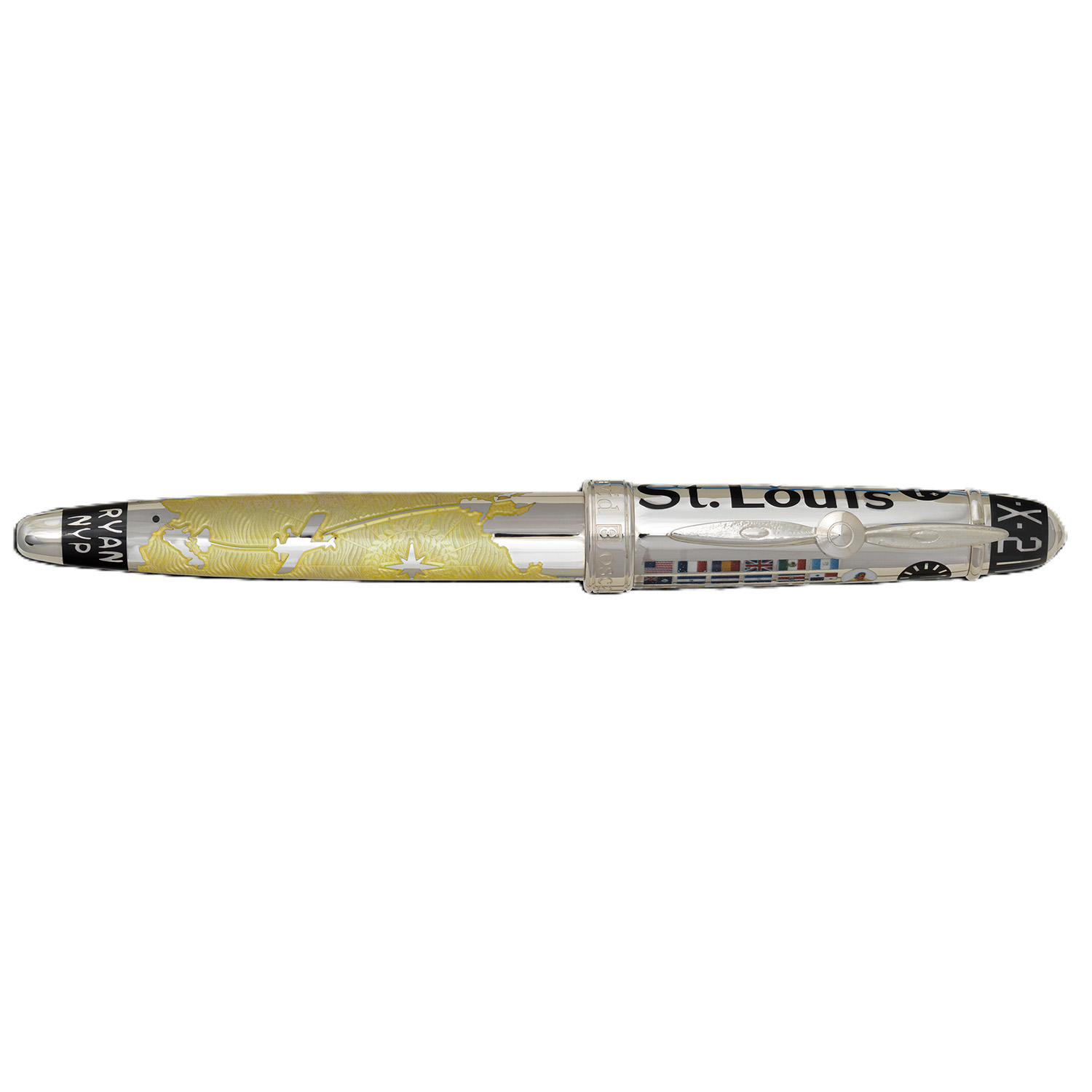 David Oscarson Spirit of St. Louis Sunburst Yellow Fountain pen