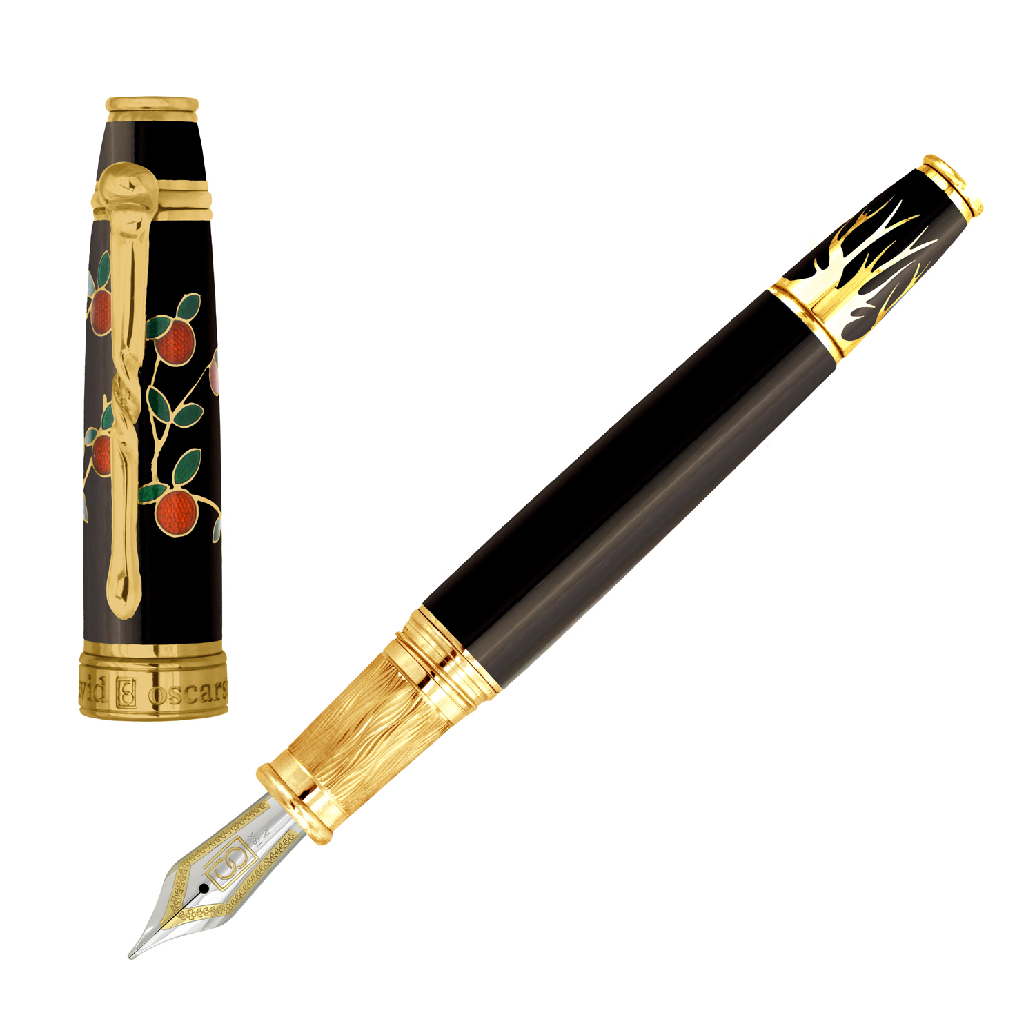 David Oscarson Tree of Life Black Fountain pen