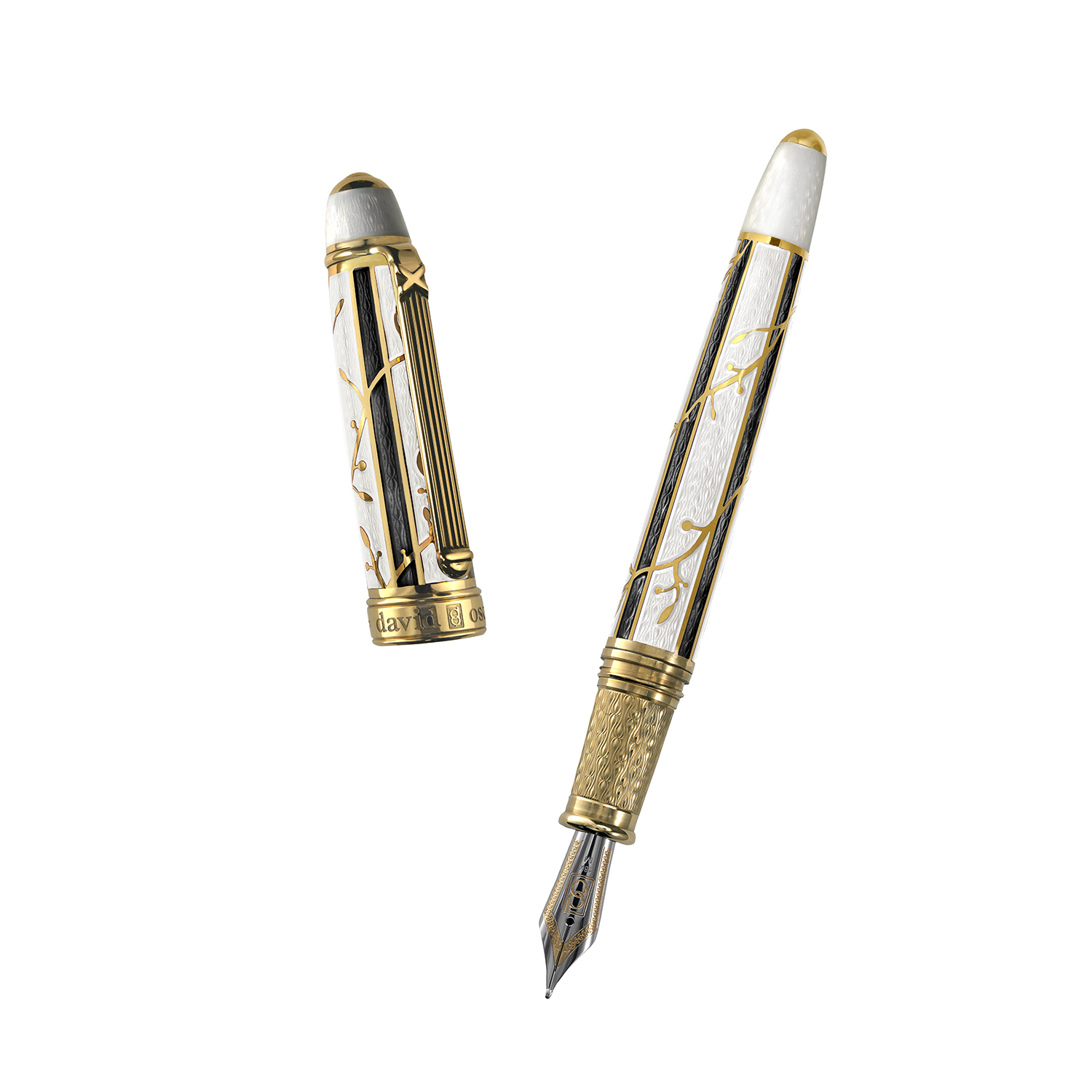 David Oscarson Trellis White Fountain pen