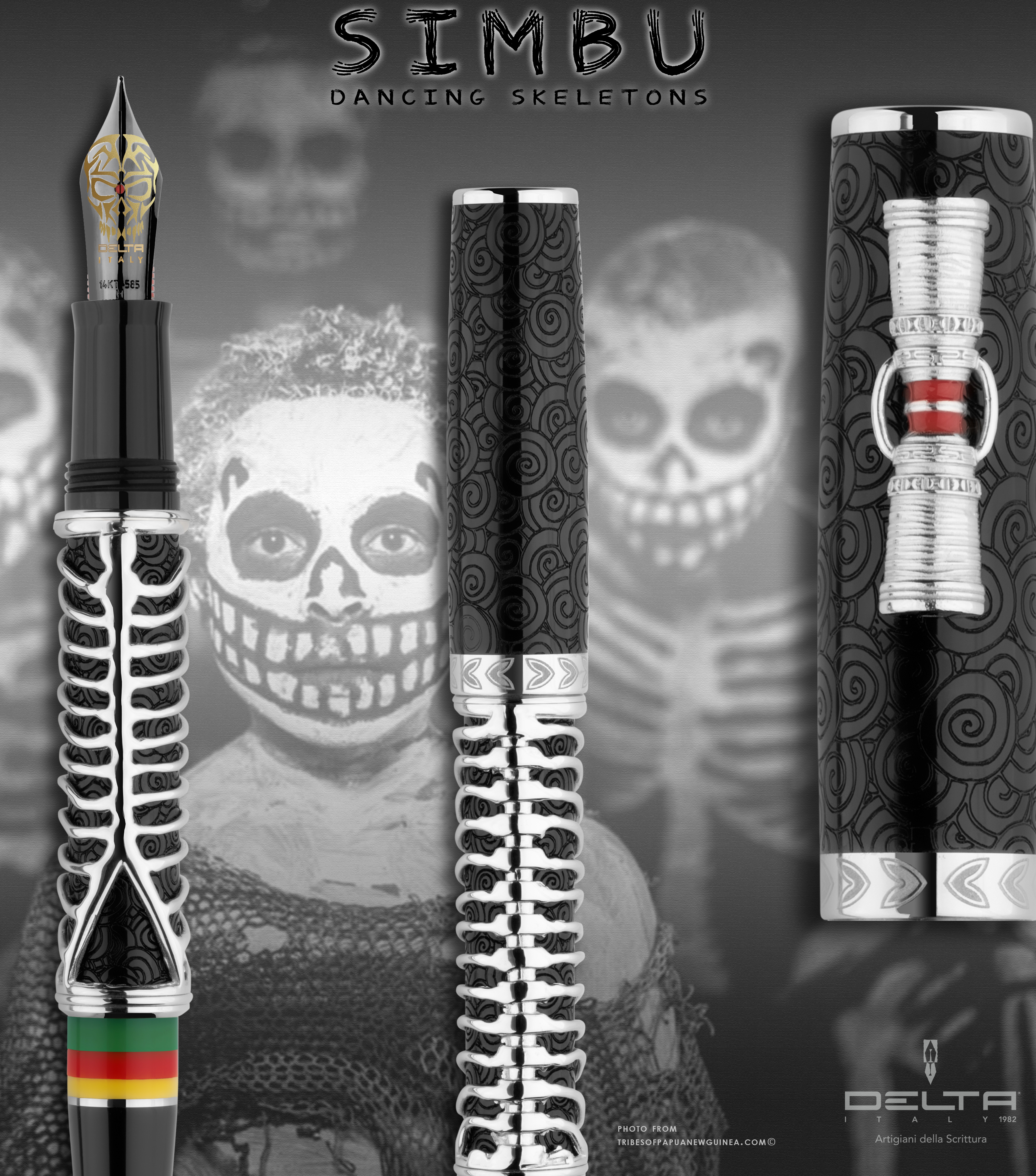 Delta Indigenous Simbu Black Sterling Silver LE ST Vulpen