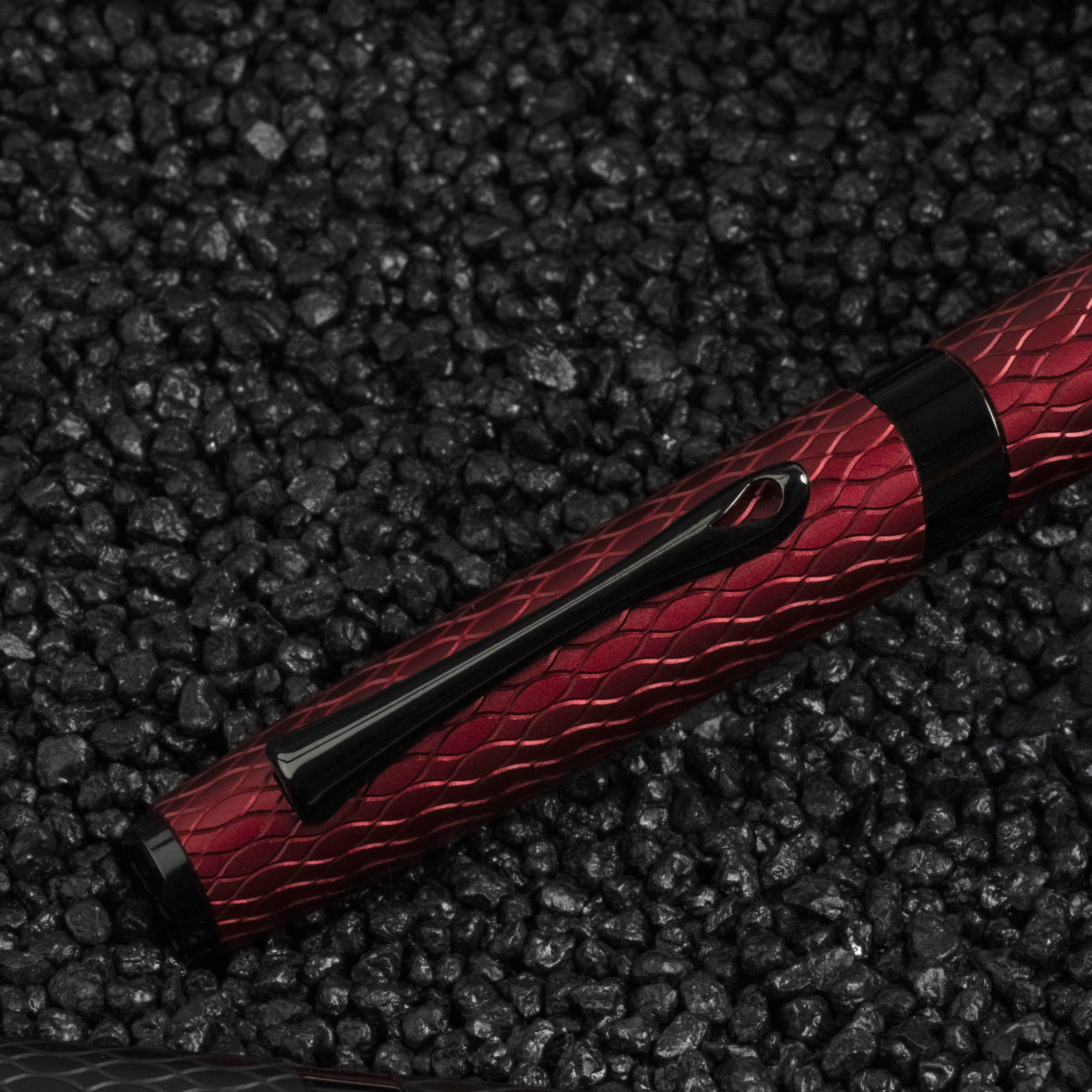 Diplomat Cobra Burgundy Red Guilloche Fountain pen