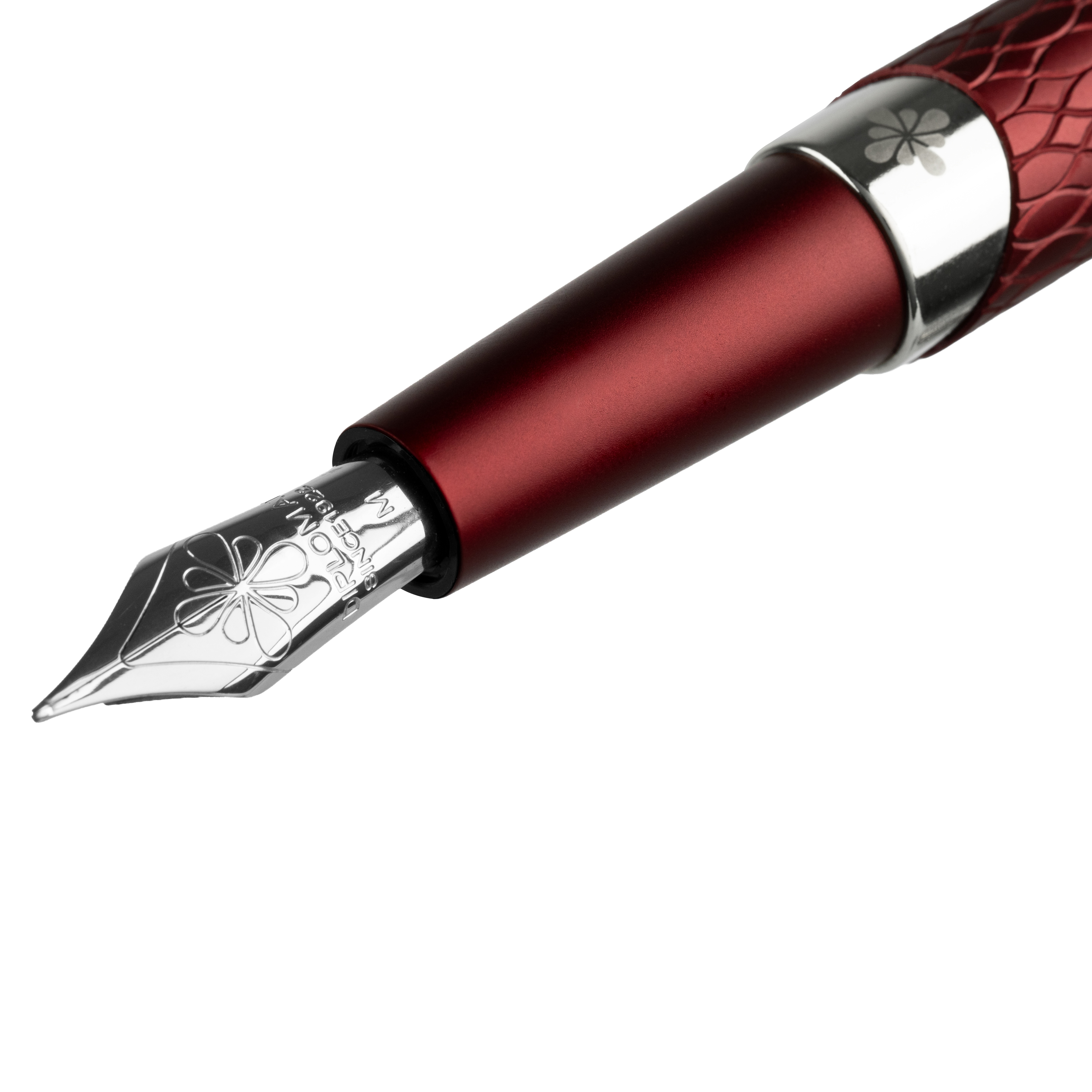 Diplomat Cobra Burgundy Red Guilloche Fountain pen
