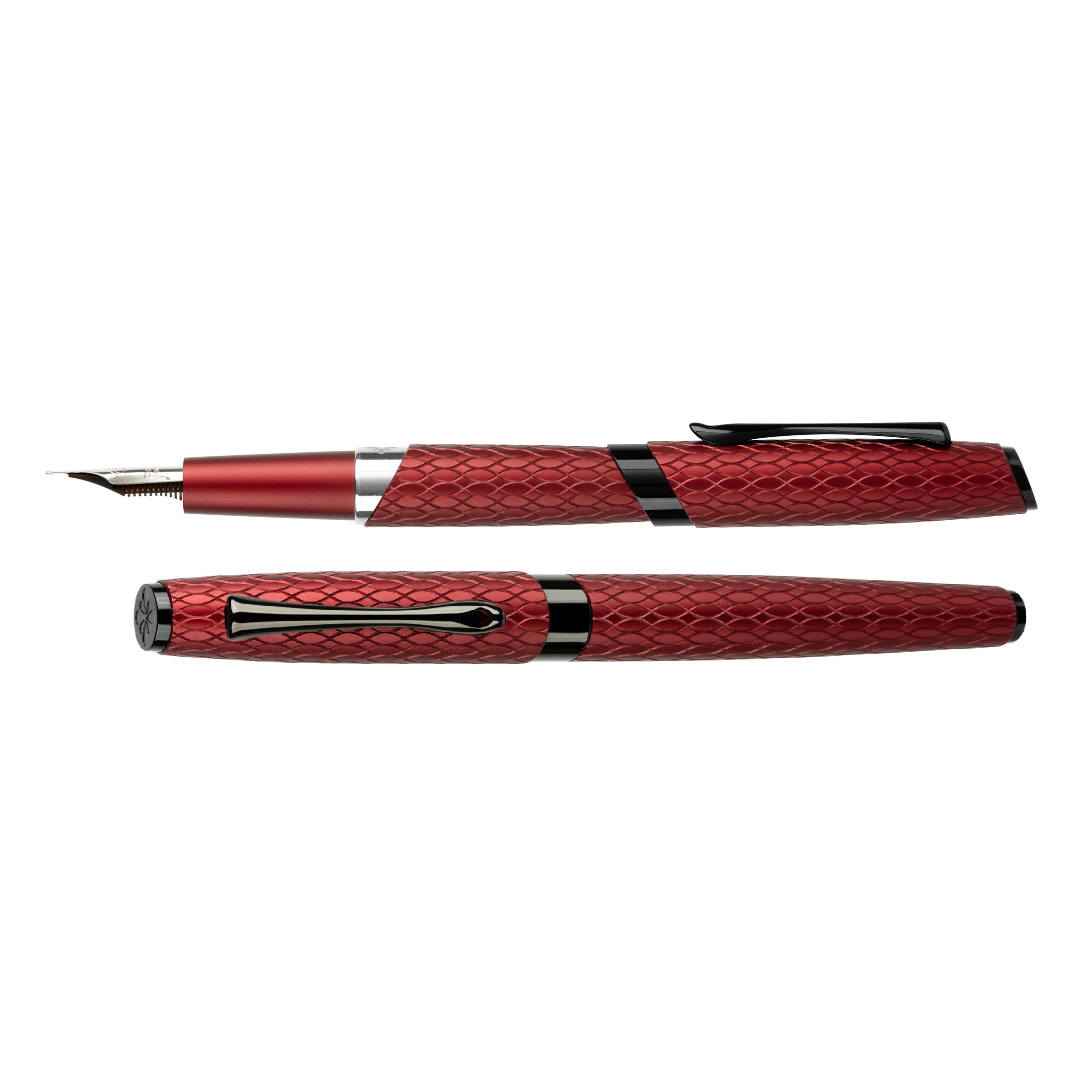 Diplomat Cobra Burgundy Red Guilloche Fountain pen