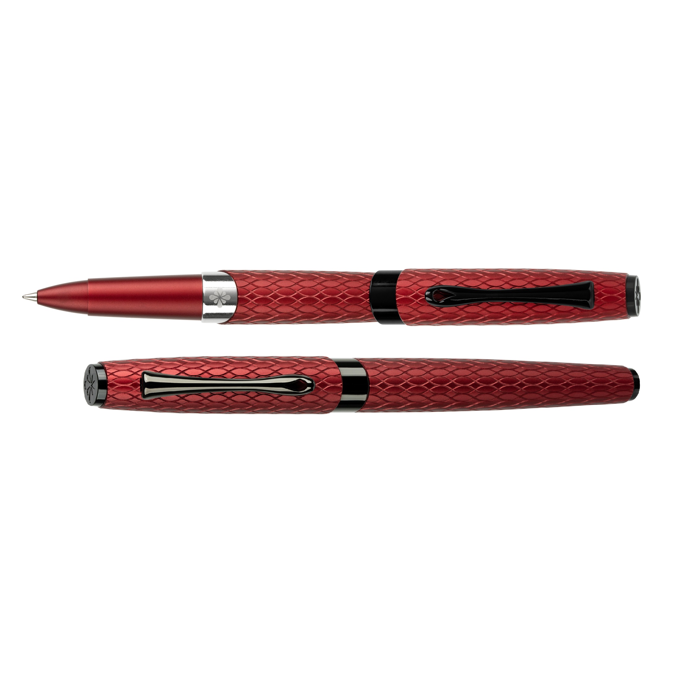 Diplomat Cobra Burgundy Red Guilloche Rollerball