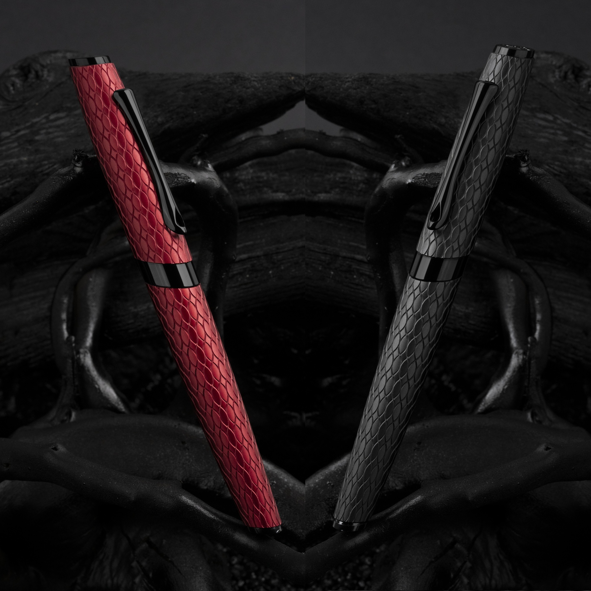 Diplomat Cobra Matte Black Guilloche Fountain pen