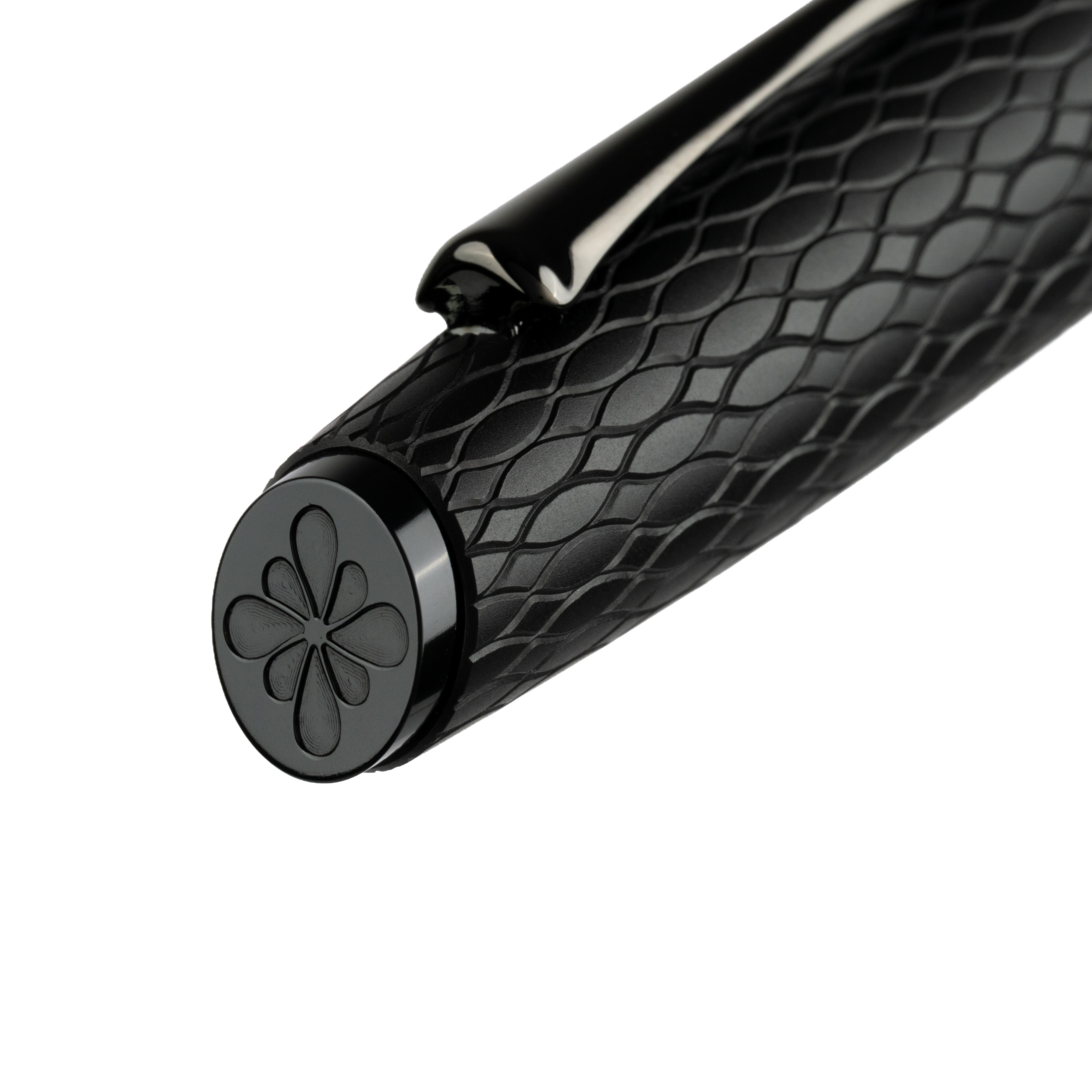 Diplomat Cobra Matte Black Guilloche Fountain pen