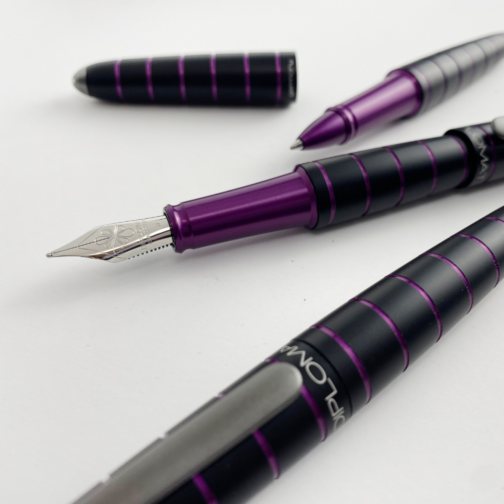 Diplomat Elox Black Purple Rollerball
