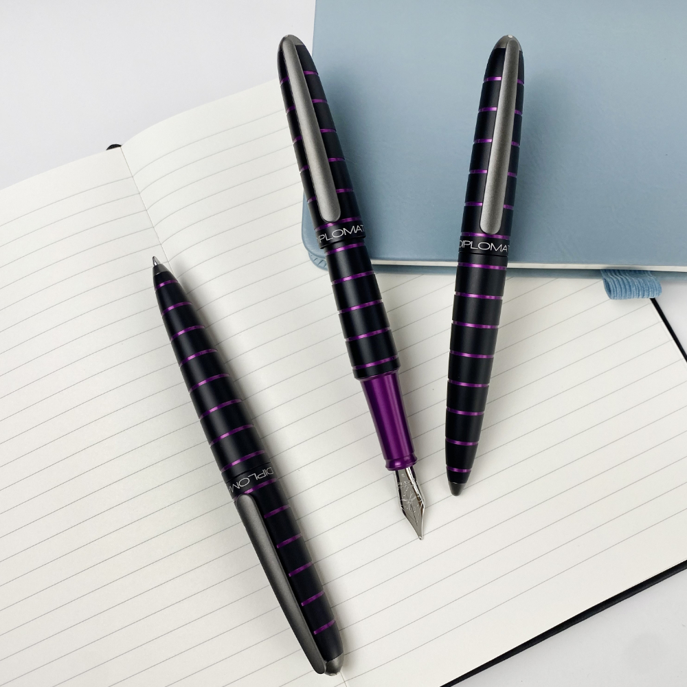 Diplomat Elox Black Purple Rollerball