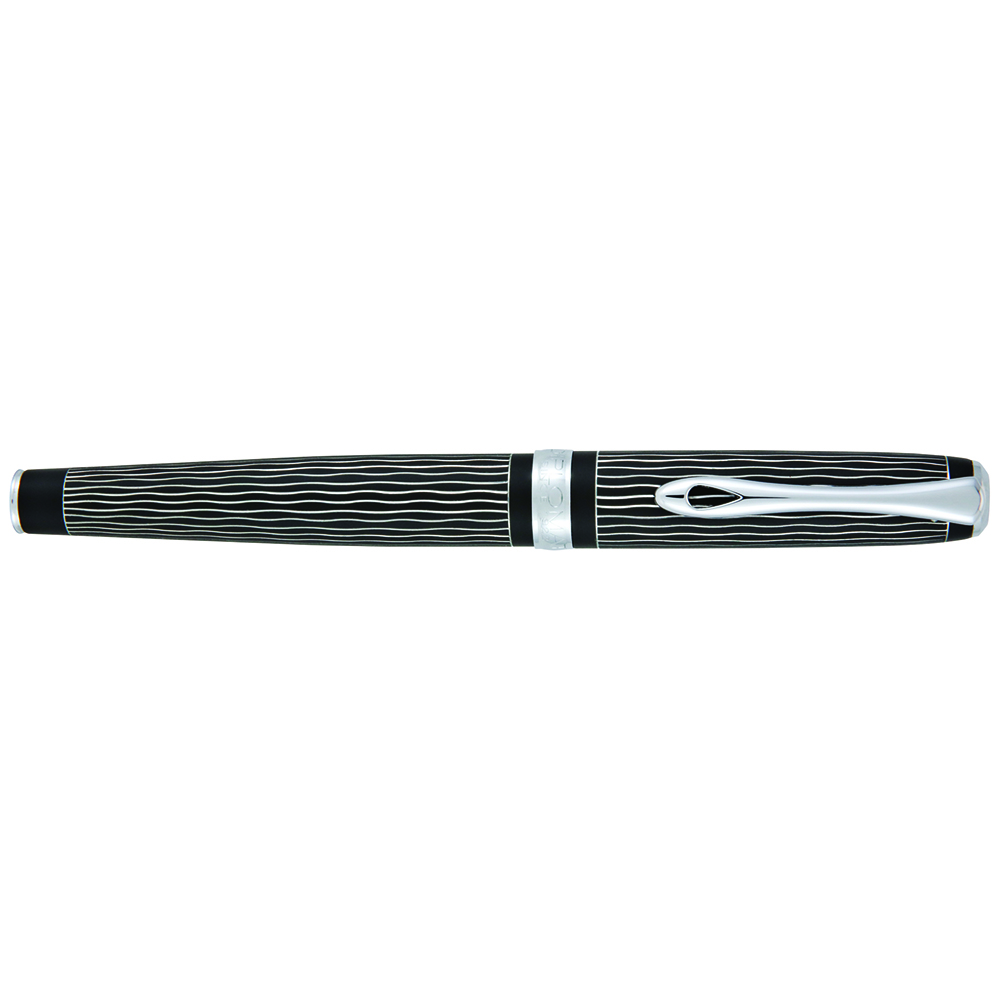 Diplomat Excellence A Lapis Black Waves Guilloche Fountain pen