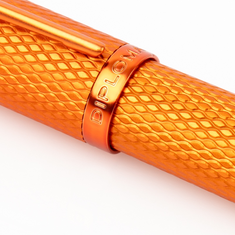Diplomat Viper Orange Guilloche Fountain pen