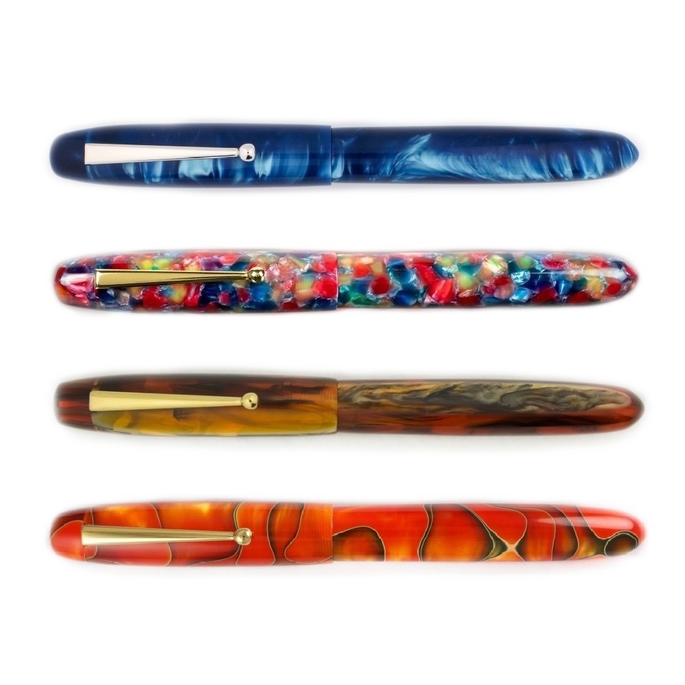 Edison Collier Antique Marble GT Fountain Pen