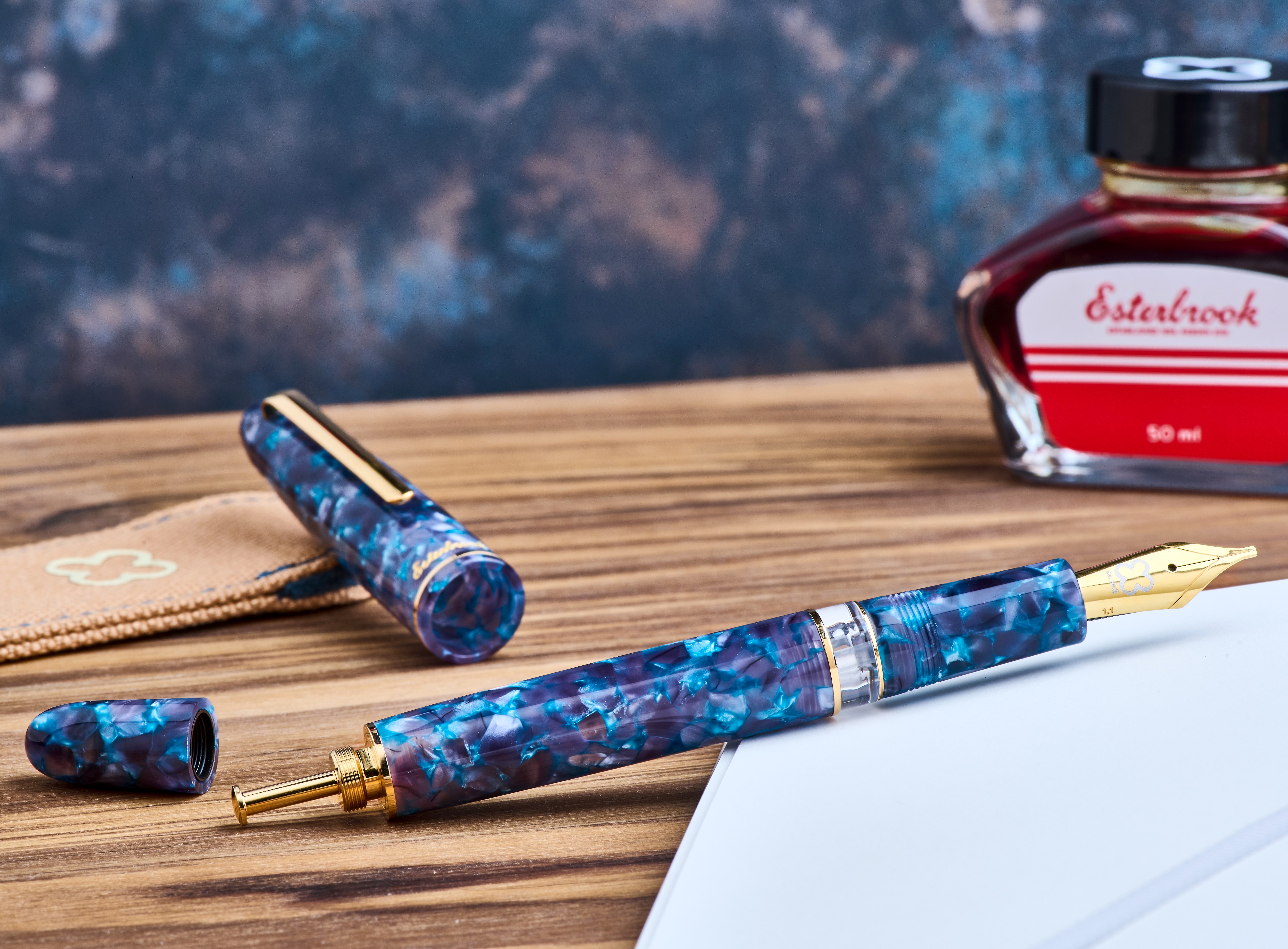Esterbrook Estie Blue Moon GT Piston Caneta-tinteiro