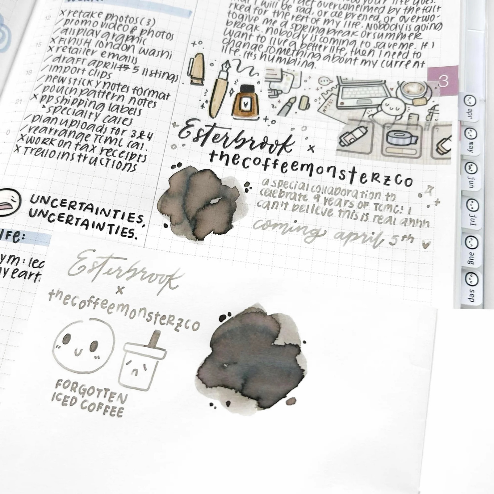 Esterbrook x TheCoffeeMonsterzCo  - Forgotten Iced Coffee 30ml Ink Bottle