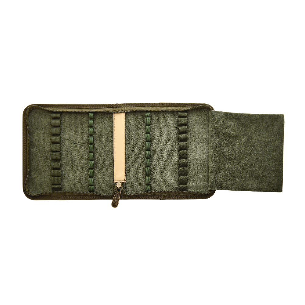 Esterbrook 20 Slot Canvas Zipper Pen Case Army Green