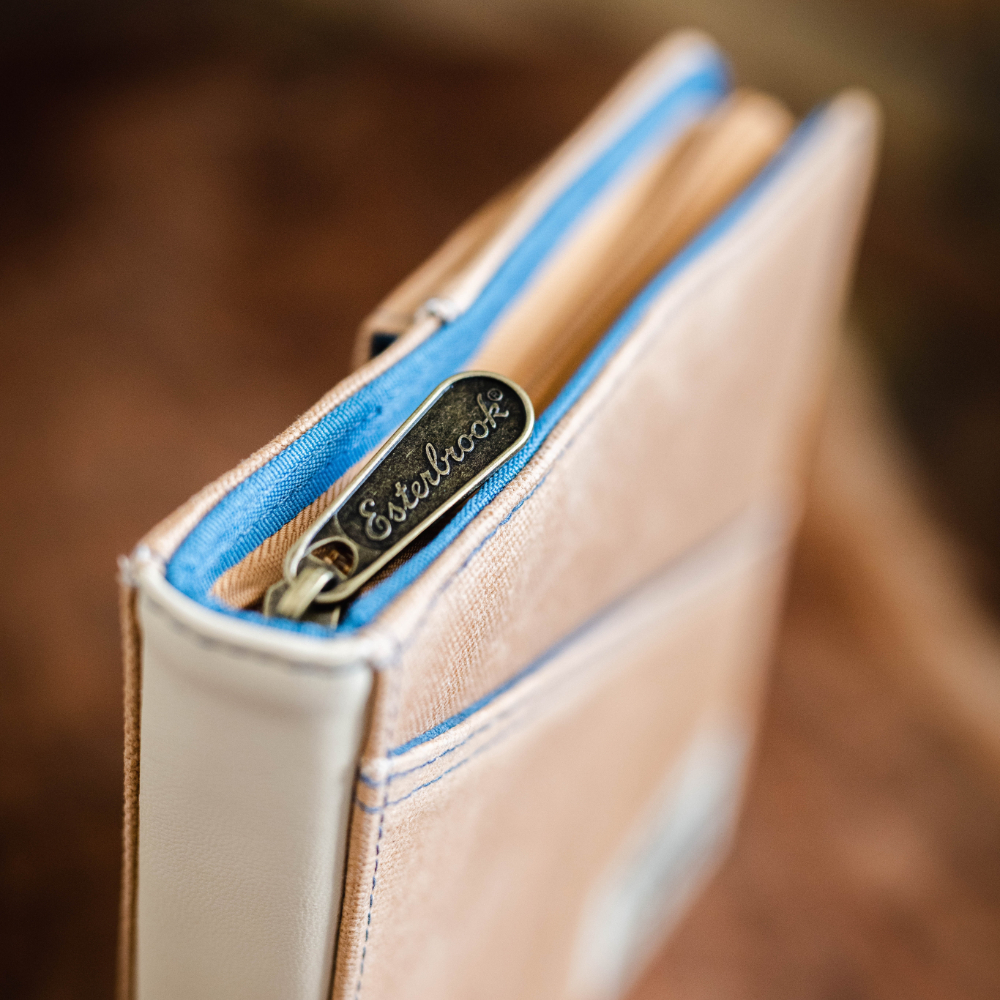 Esterbrook 20 Slot Canvas Zipper Pen Case Tan