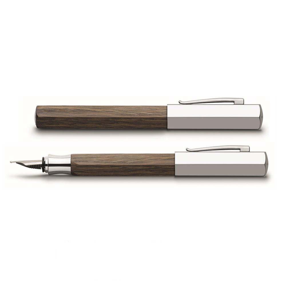 Faber-Castell Ondoro Smoked Oak Caneta de Tinta Permanente