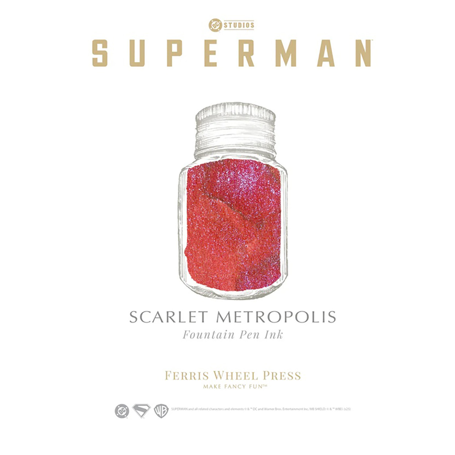 Ferris Wheel Press Superman Scarlet Metropolis 28 ml Ink Bottle