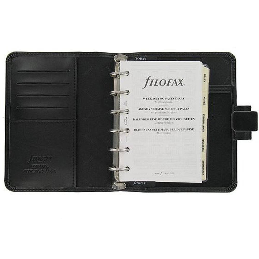 Filofax Metropol Black Pocket Organizer