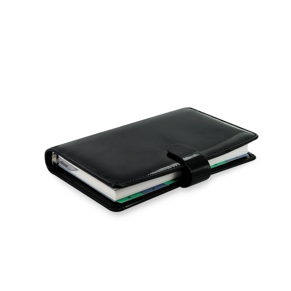 Filofax Patent Black Compact Organizer
