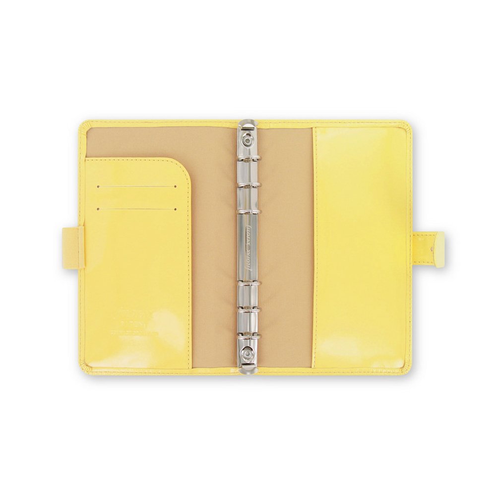 Filofax Patent Lemon Compact Organizer