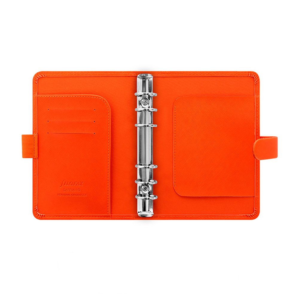 Filofax Saffiano Bright Orange Personal Organizer