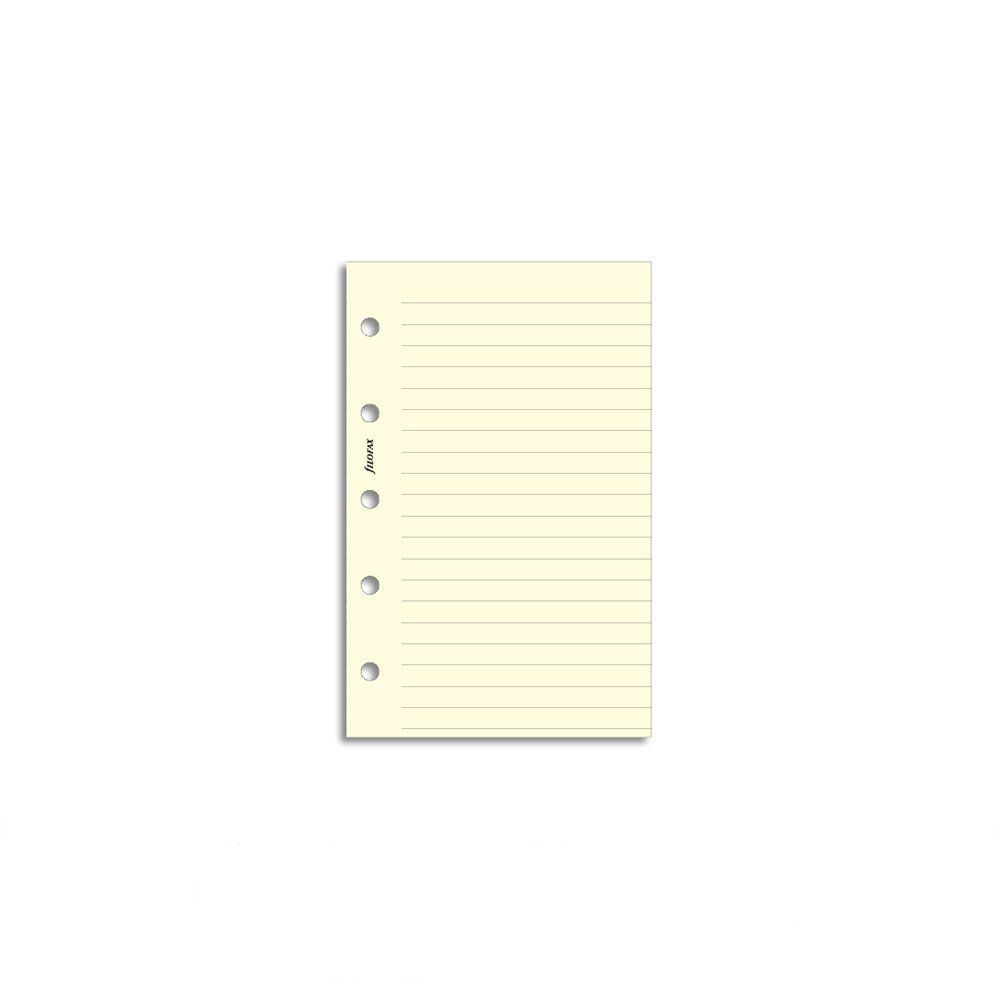 Filofax Refill Mini Cream Ruled Notepaper