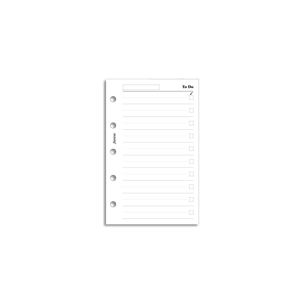 Filofax Vulling Mini Wit To Do Lijst