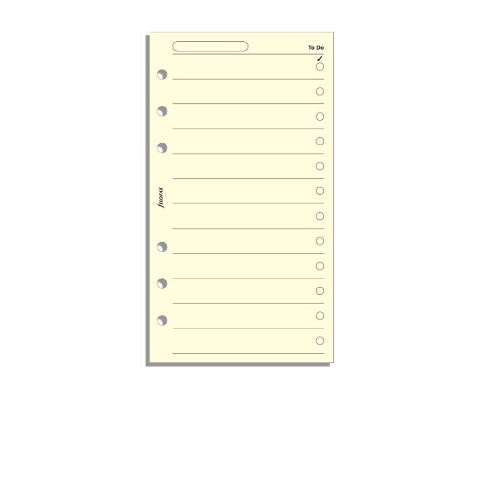 Filofax Refill Personal Cream To Do List